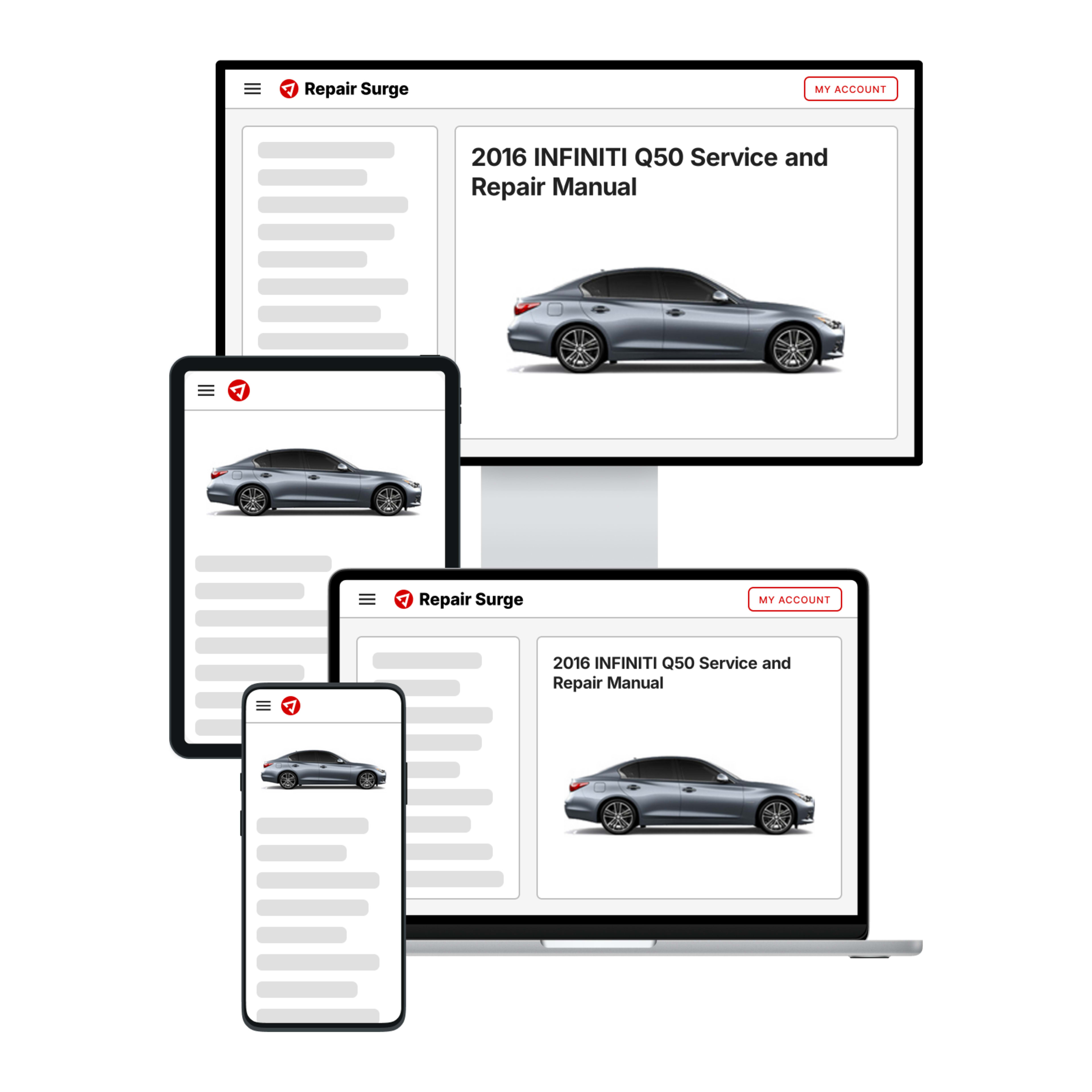 2016 INFINITI Q50 service and repair manual hero image