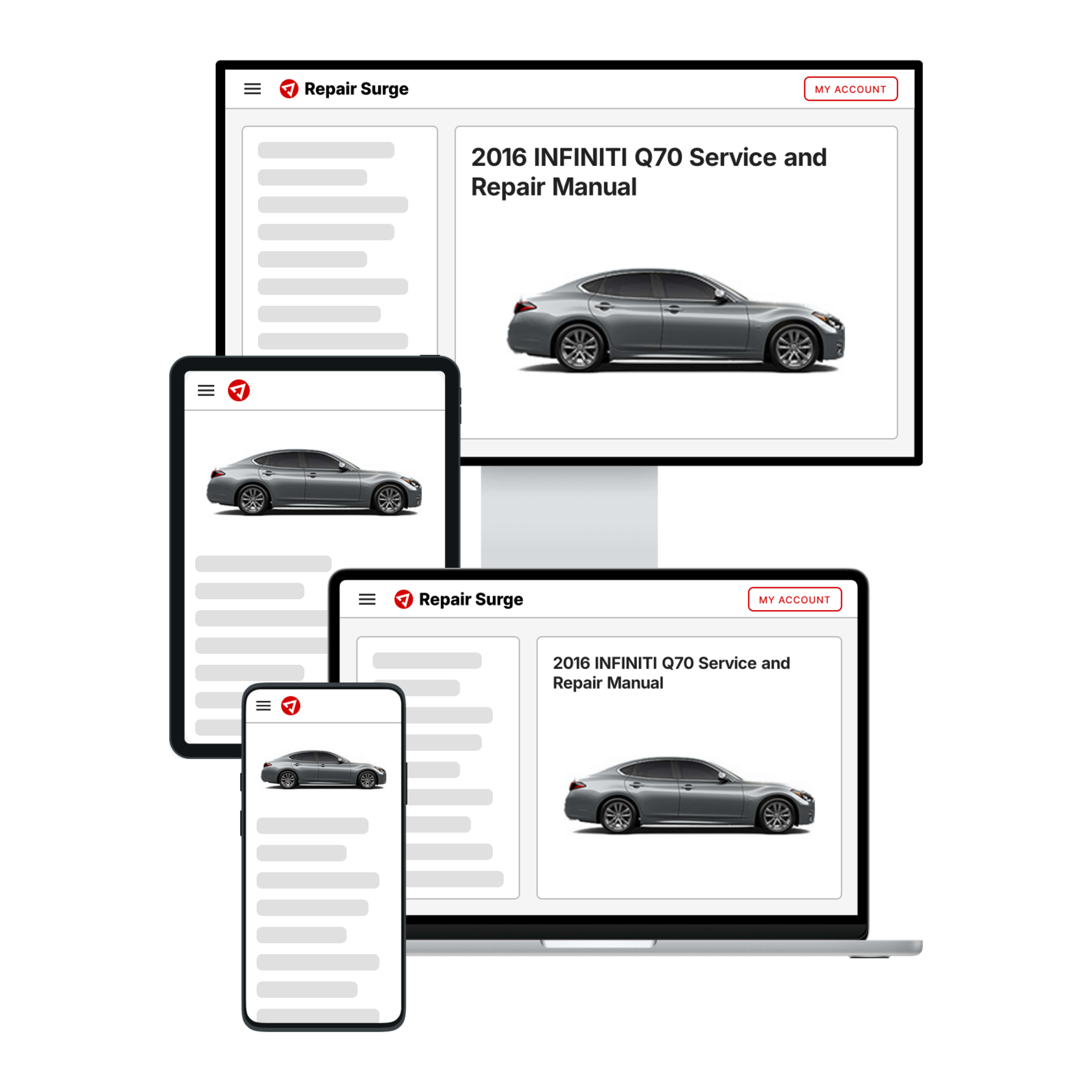 2016 INFINITI Q70 service and repair manual hero image