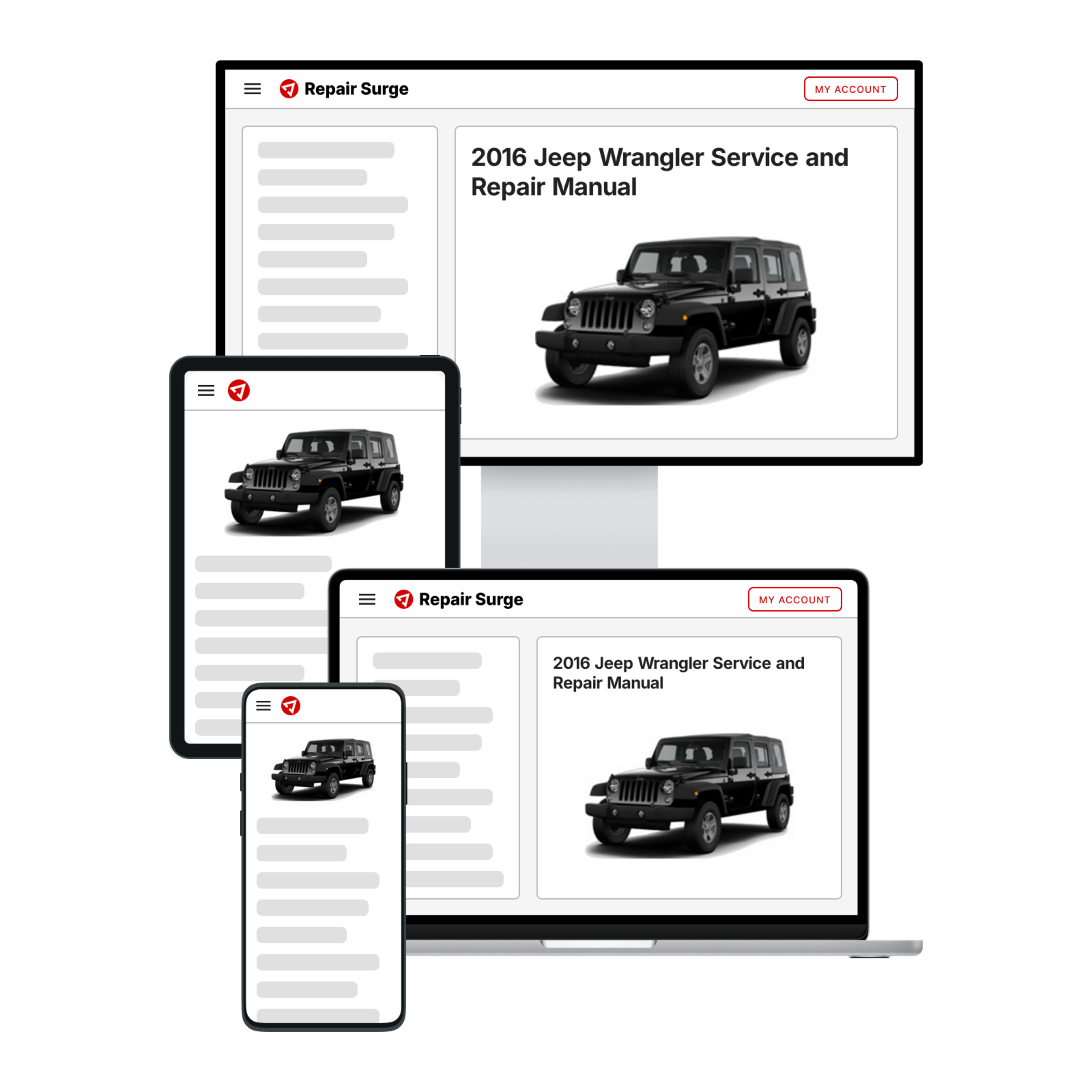2016 Jeep Wrangler service and repair manual hero image