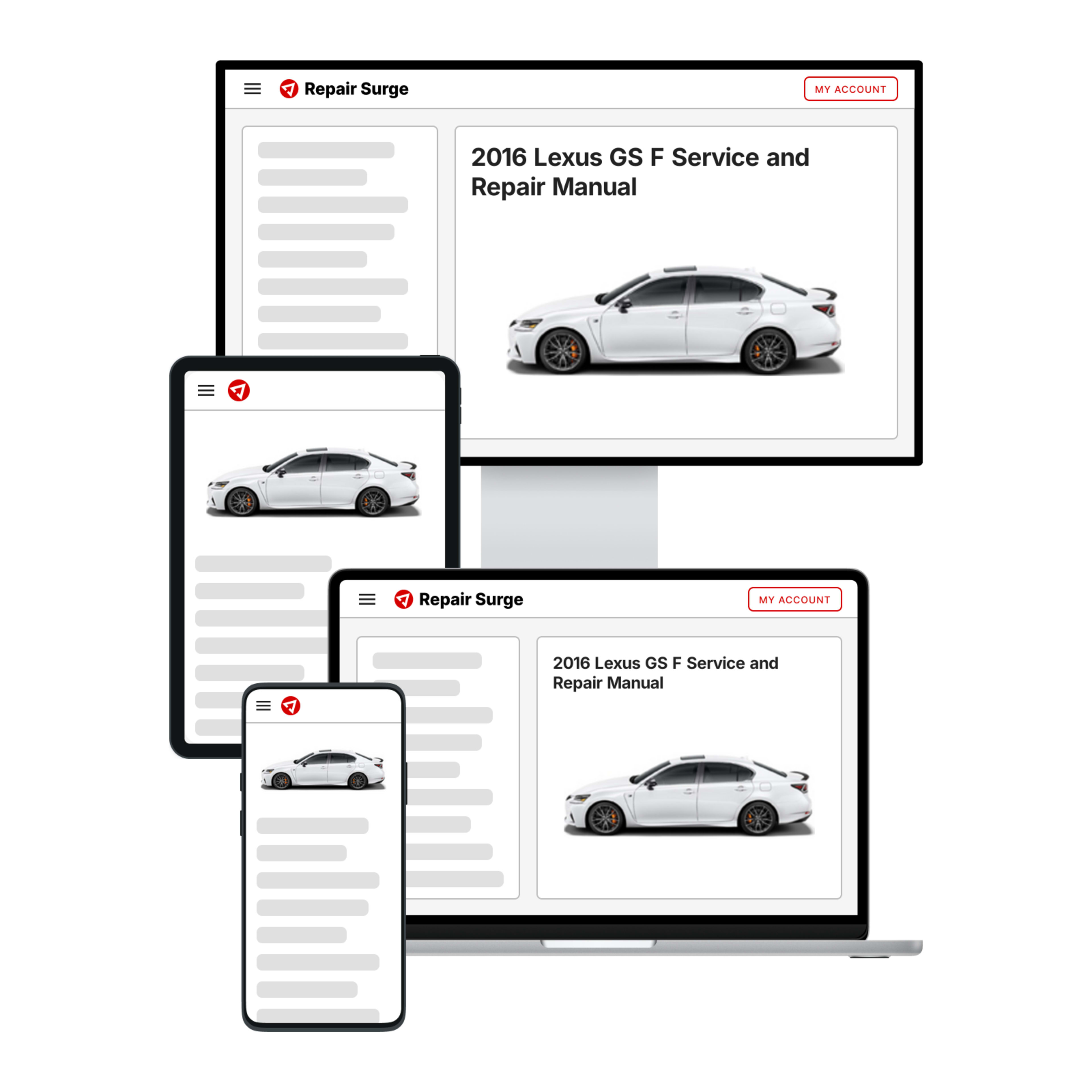 2016 Lexus GS F service and repair manual hero image