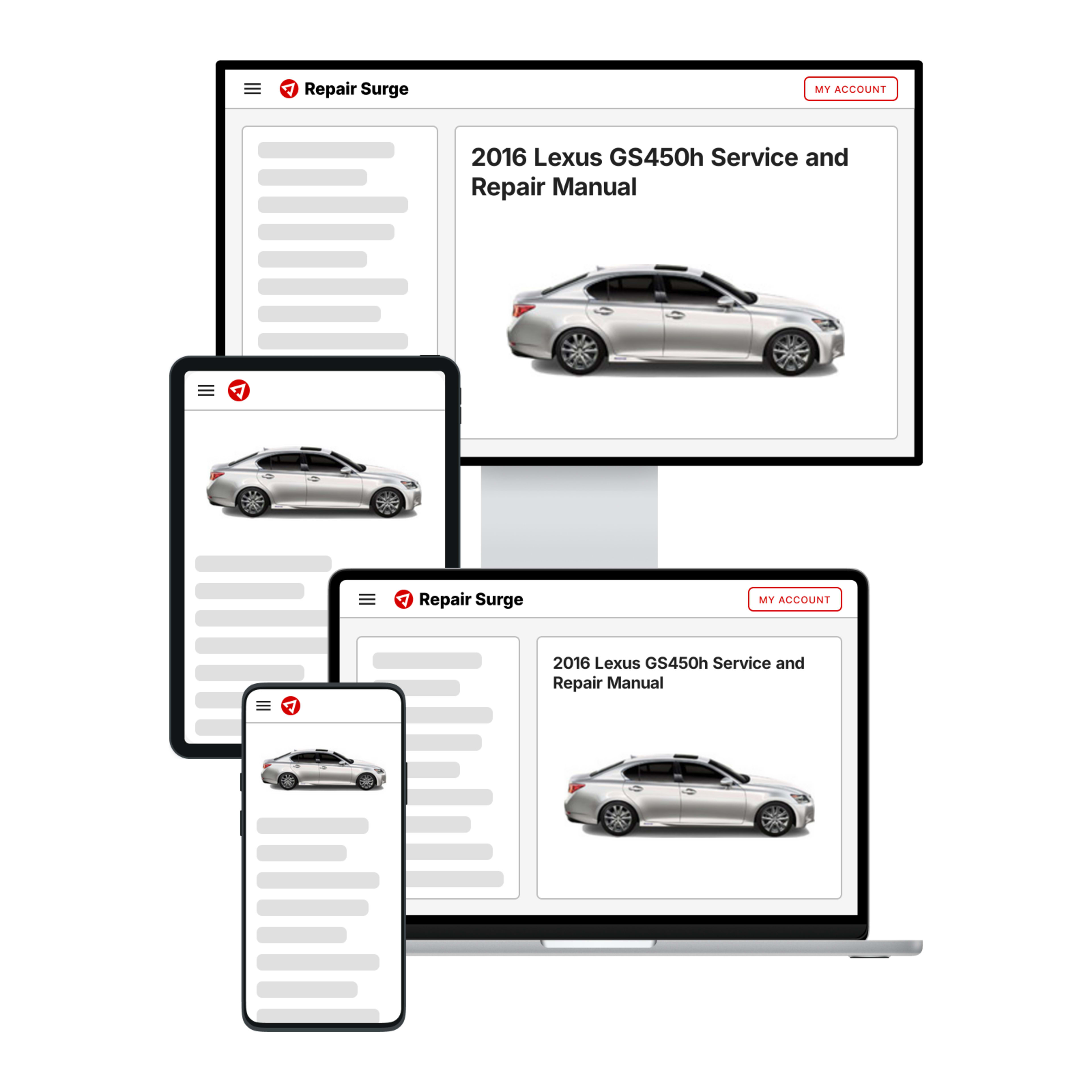 2016 Lexus GS450h service and repair manual hero image