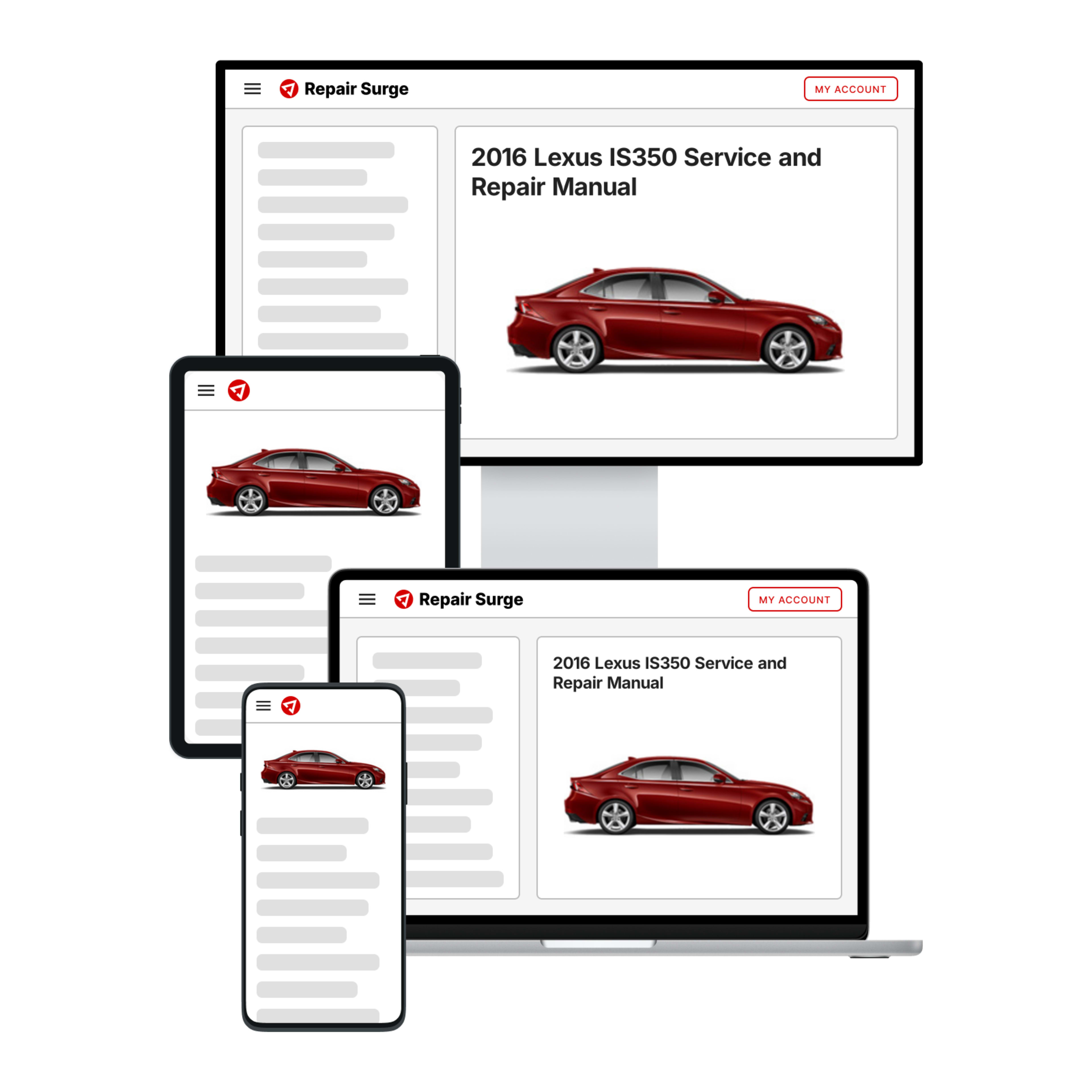 2016 Lexus IS350 service and repair manual hero image
