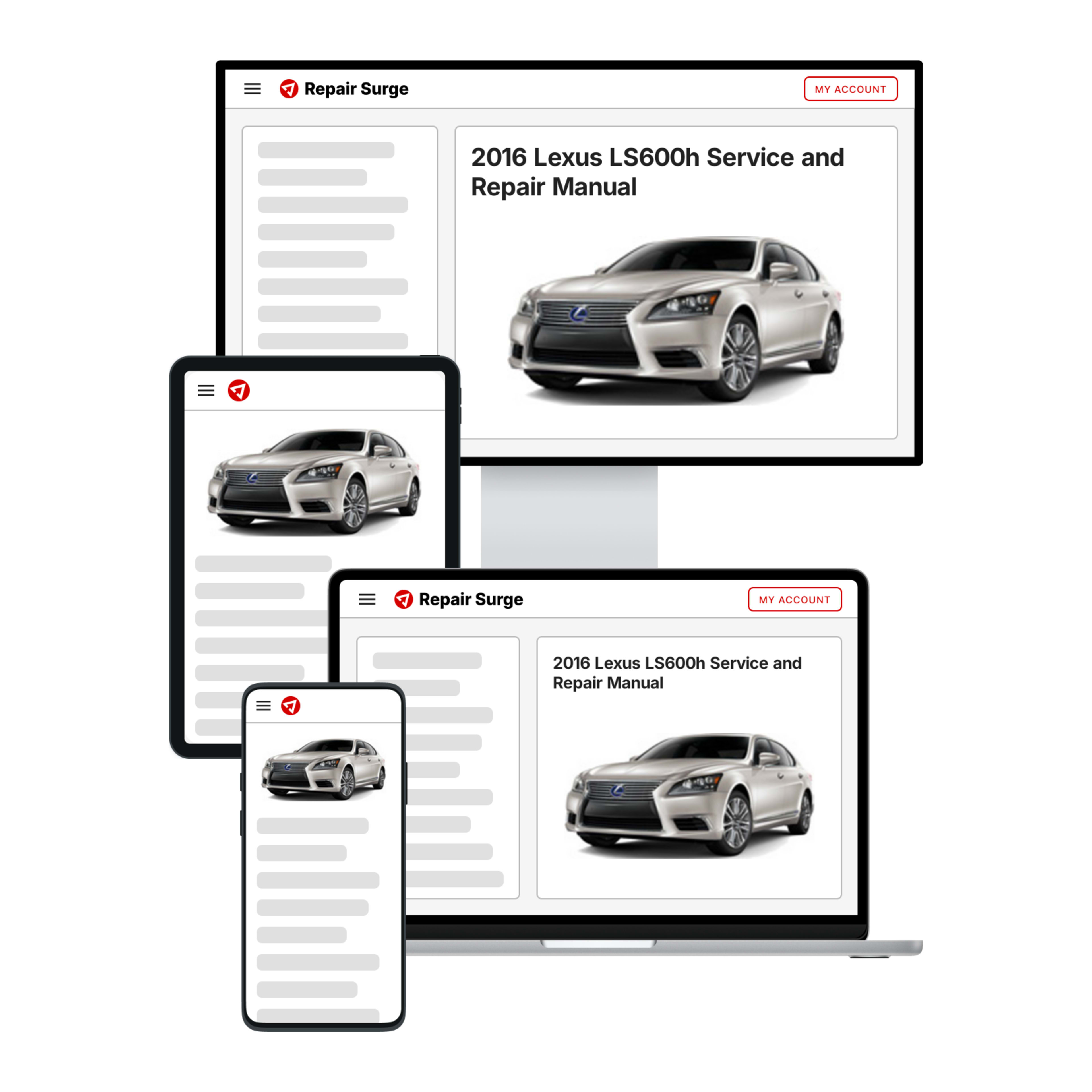 2016 Lexus LS600h service and repair manual hero image