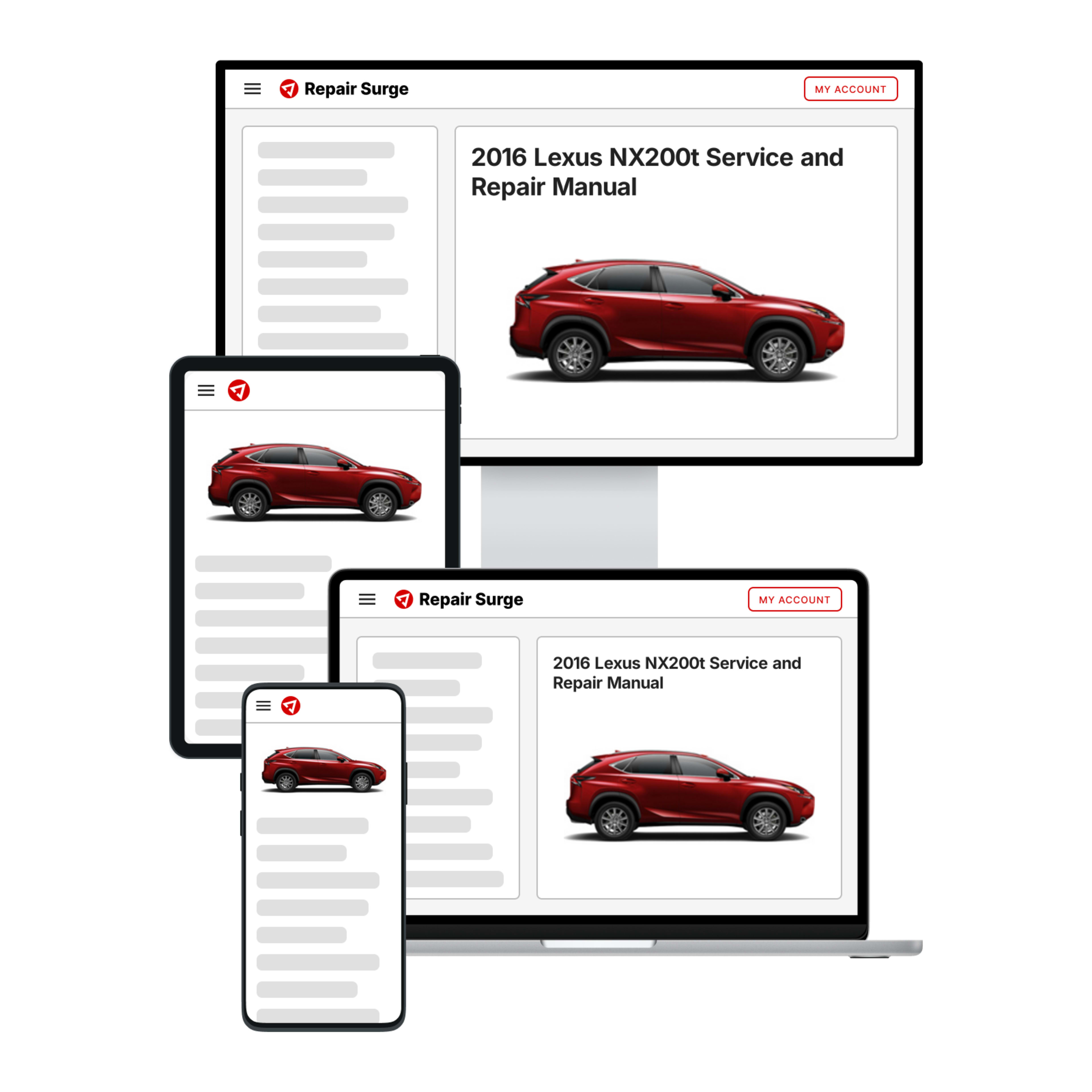 2016 Lexus NX200t service and repair manual hero image