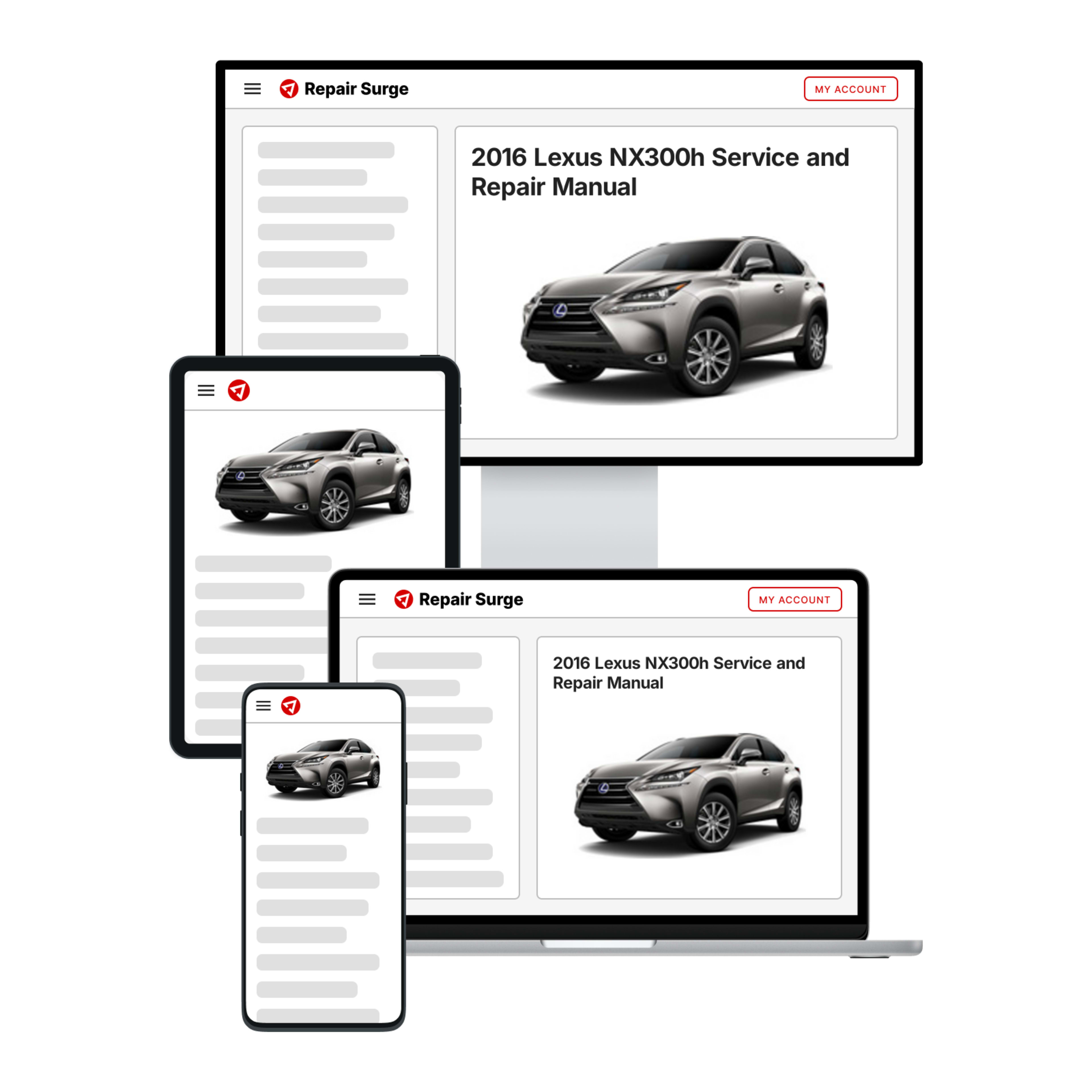 2016 Lexus NX300h service and repair manual hero image