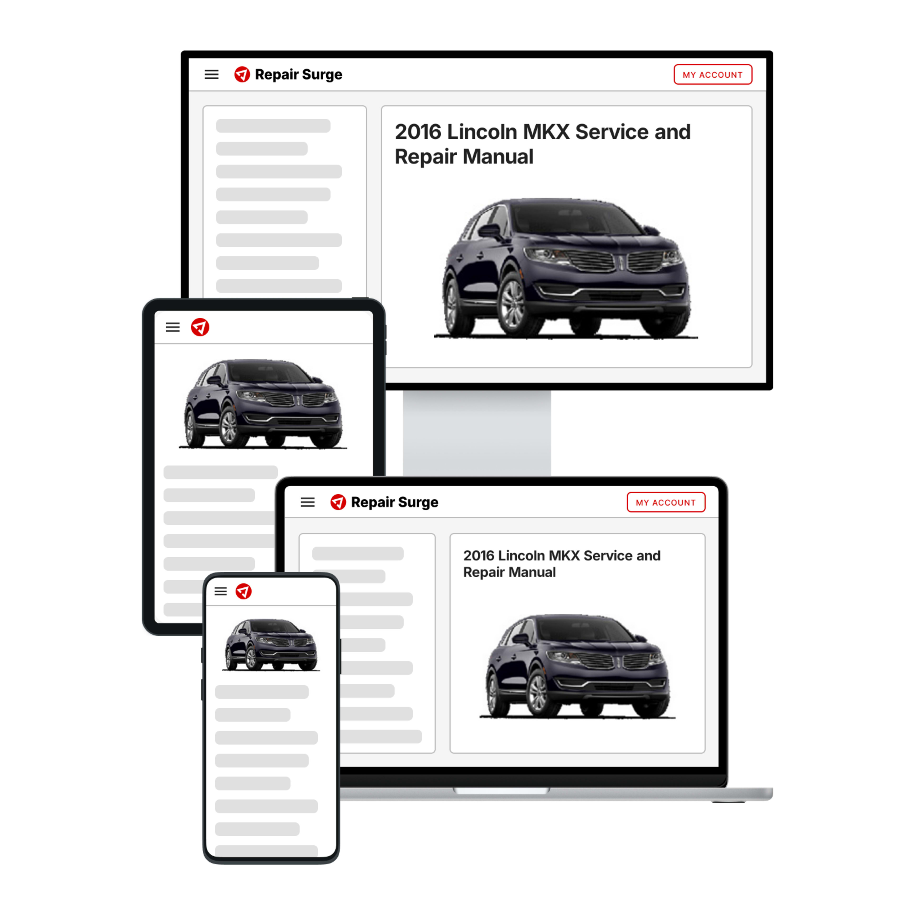 2016 Lincoln MKX service and repair manual hero image