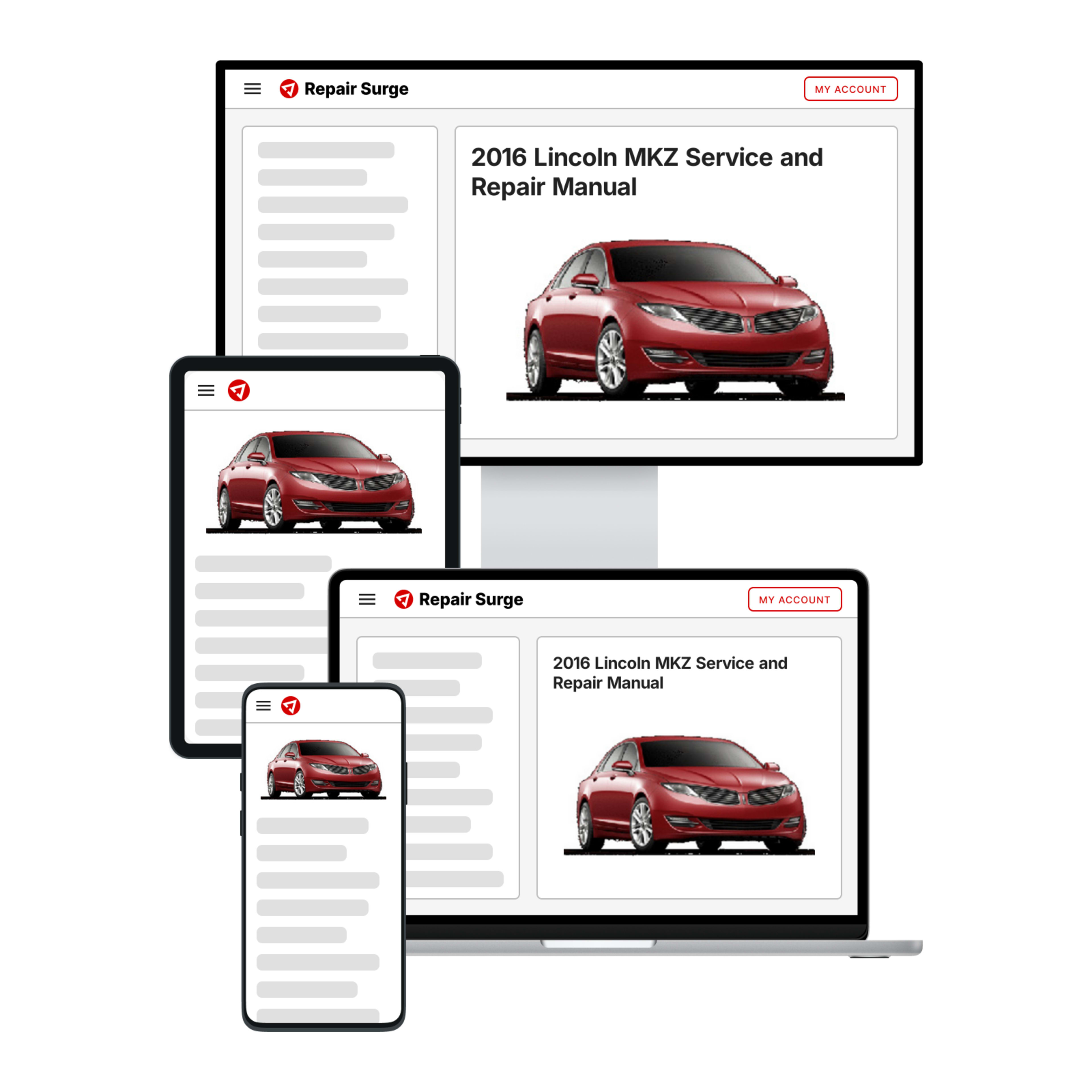 2016 Lincoln MKZ service and repair manual hero image
