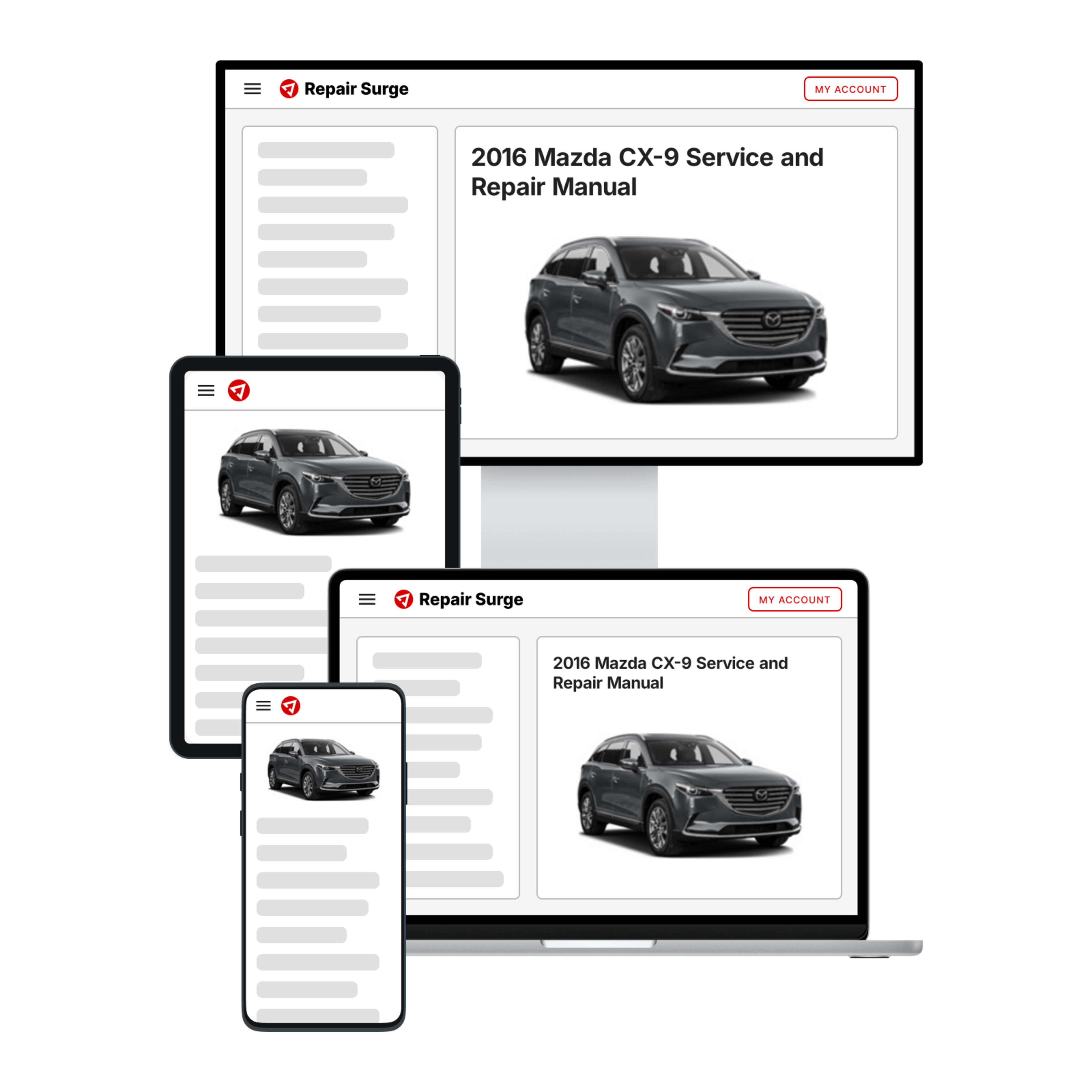 2016 Mazda CX-9 service and repair manual hero image
