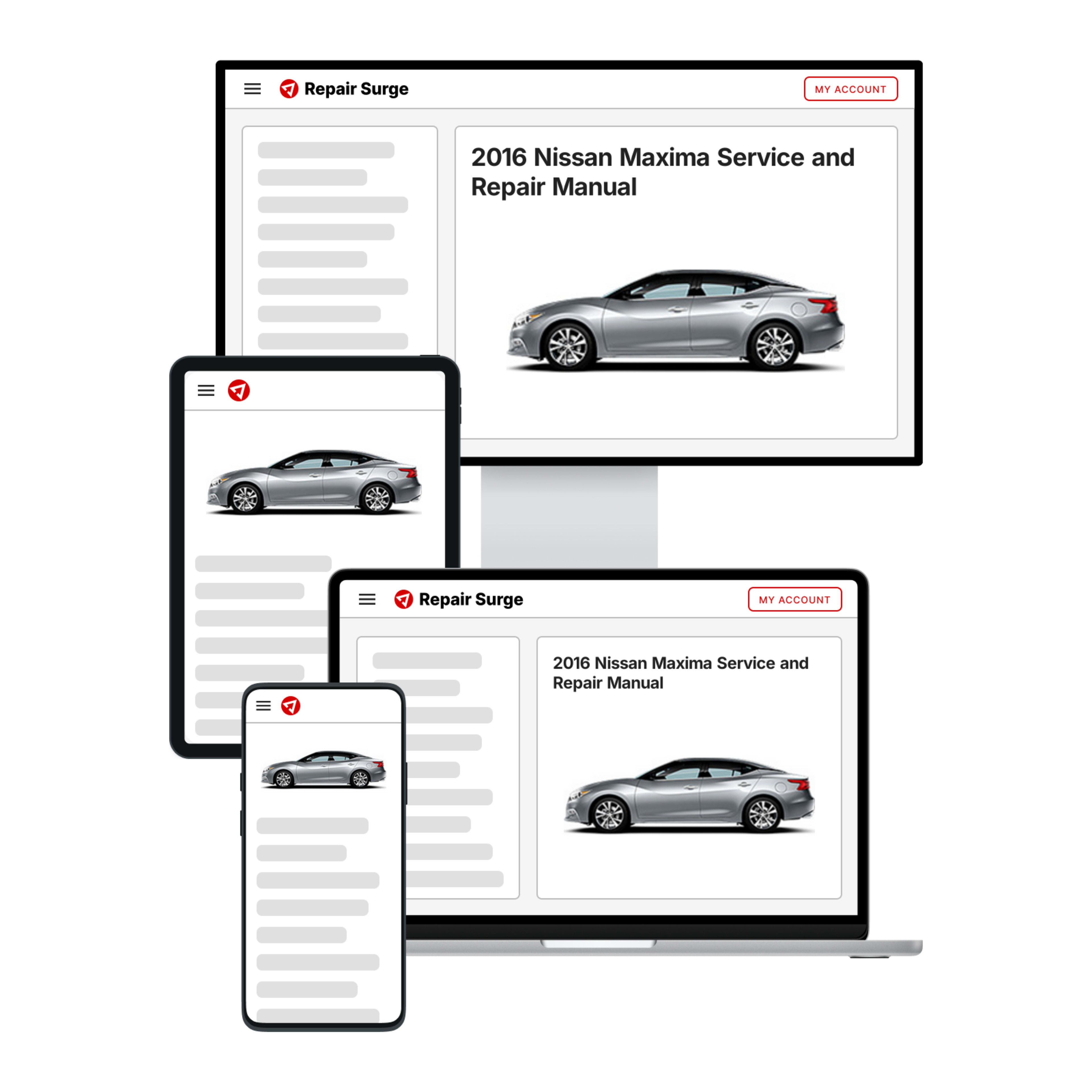2016 Nissan Maxima service and repair manual hero image