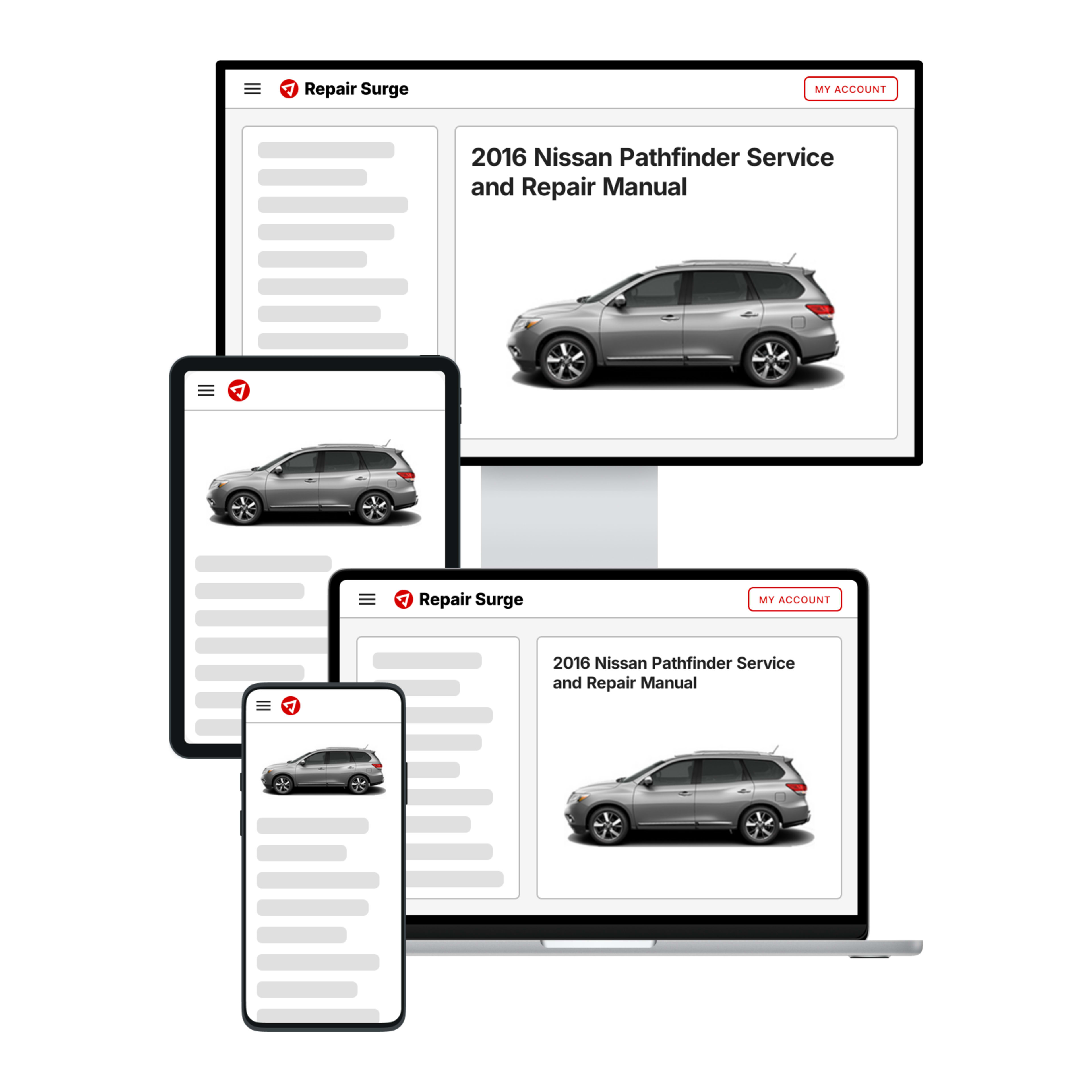 2016 Nissan Pathfinder service and repair manual hero image