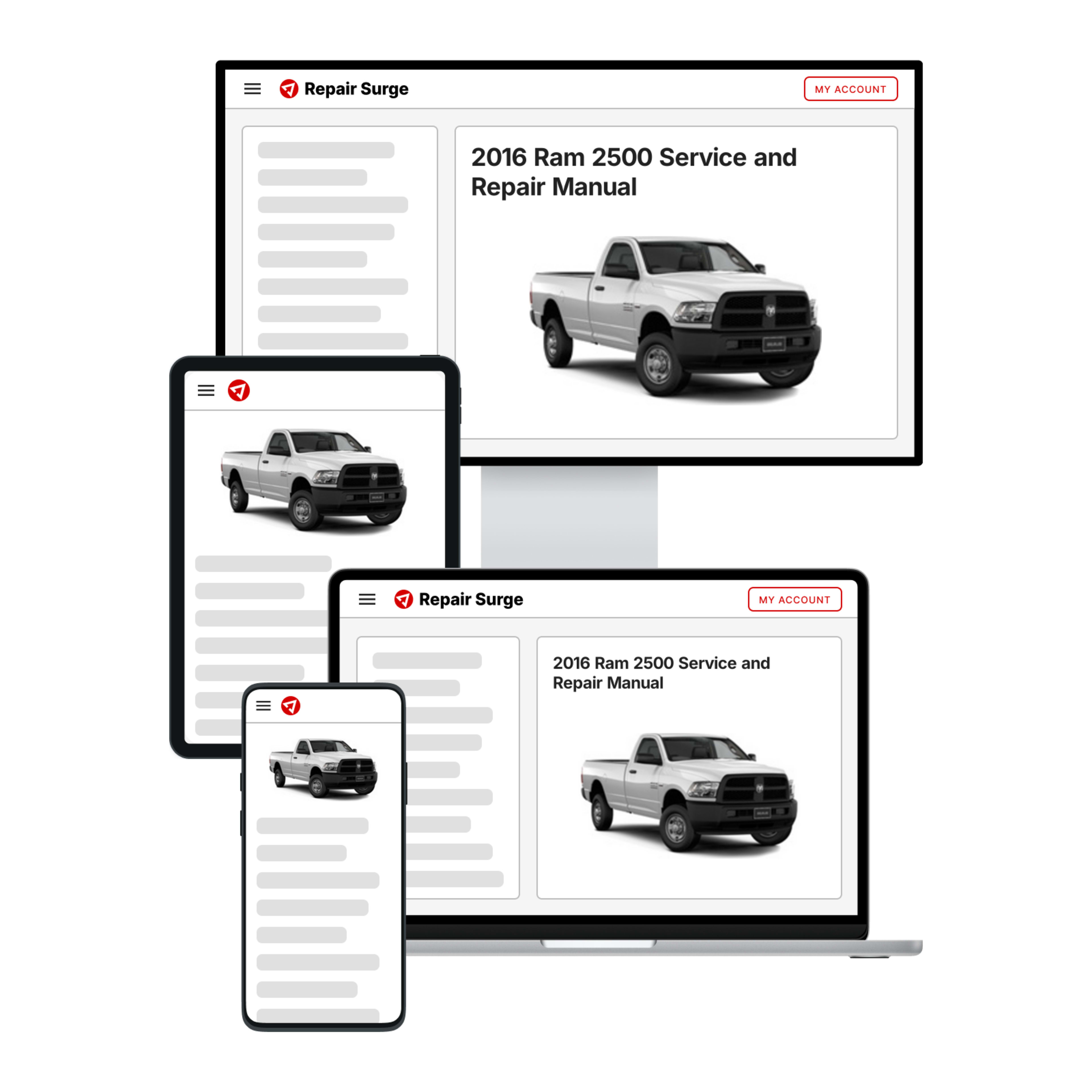 2016 Ram 2500 service and repair manual hero image