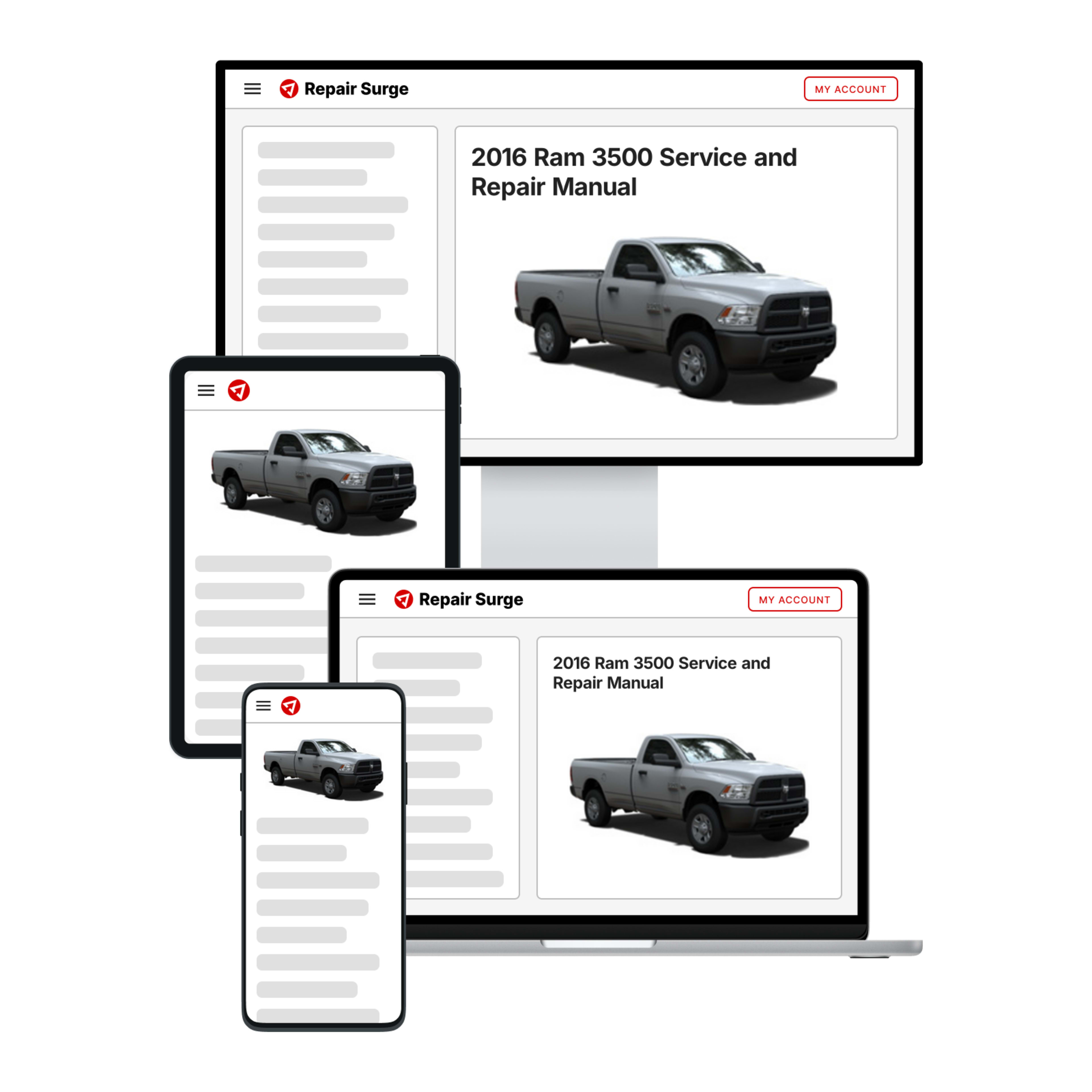 2016 Ram 3500 service and repair manual hero image