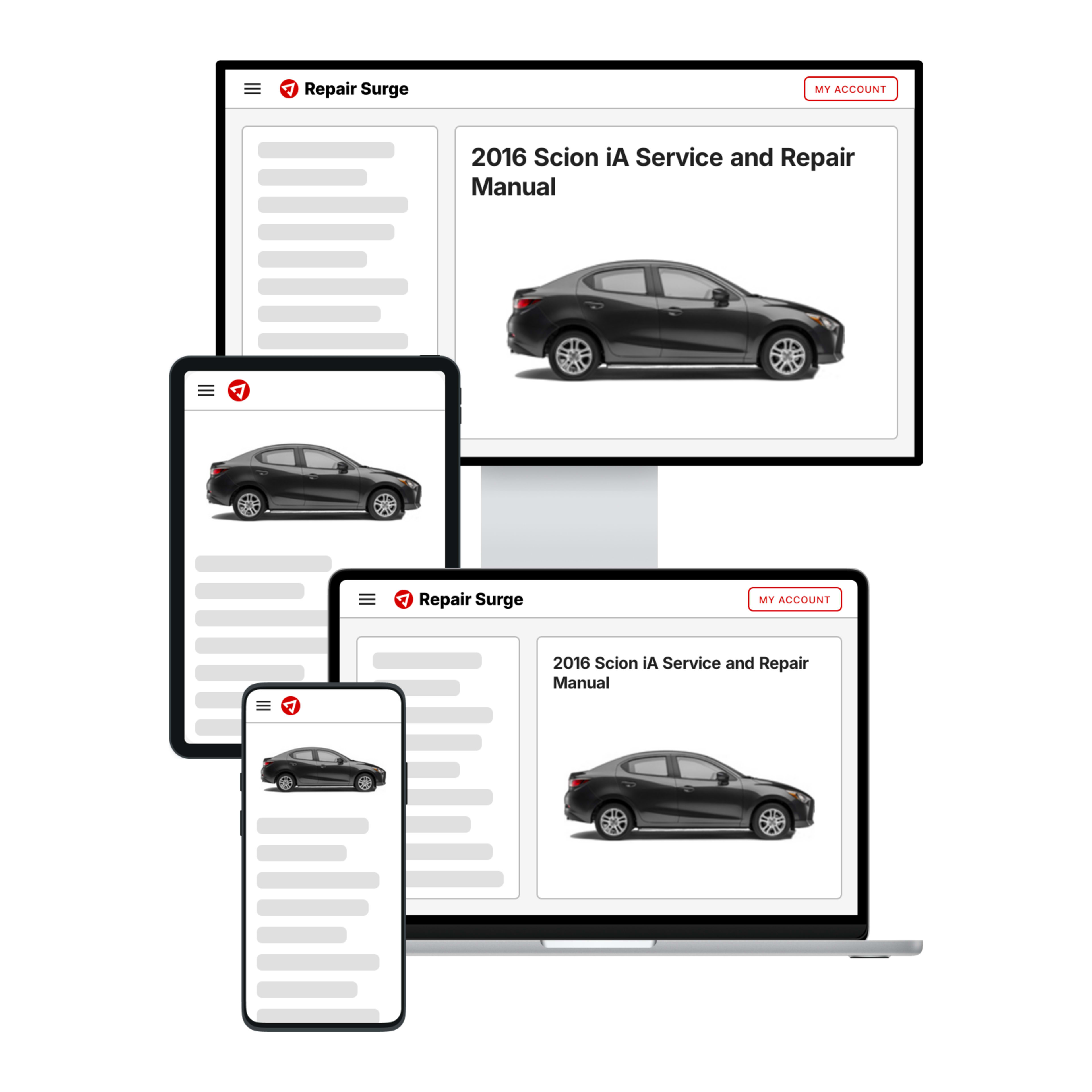 2016 Scion iA service and repair manual hero image