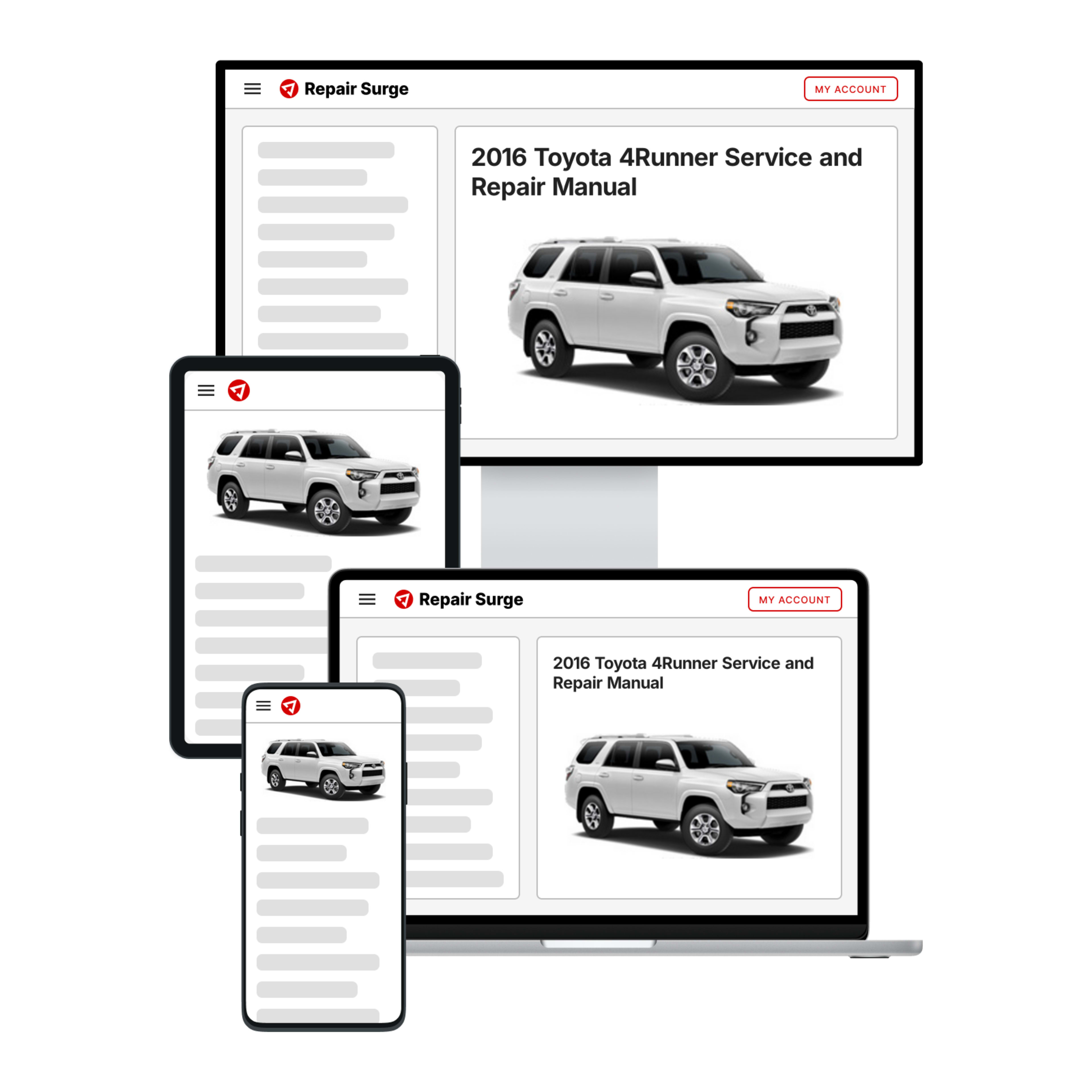 2016 Toyota 4Runner service and repair manual hero image