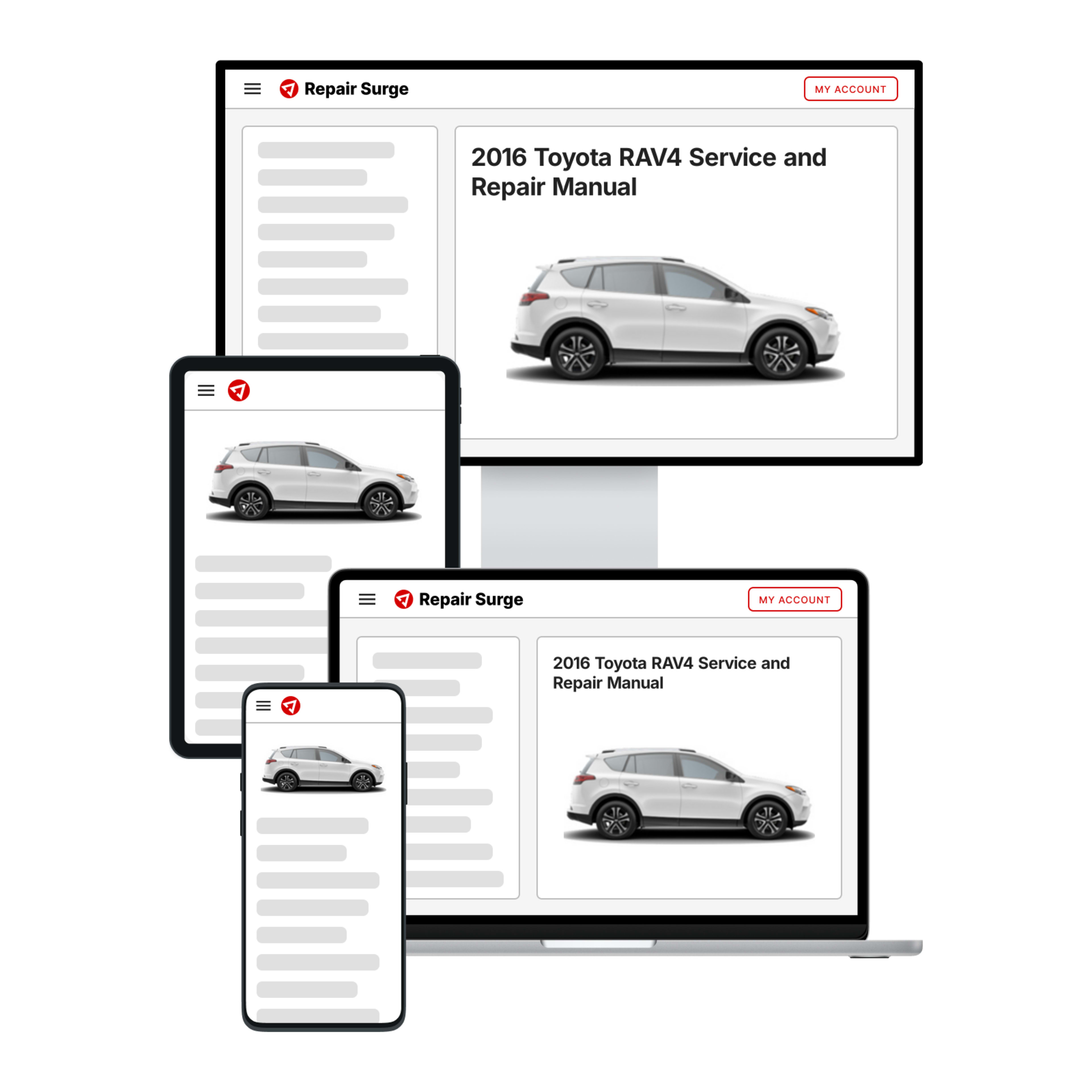 2016 Toyota RAV4 service and repair manual hero image