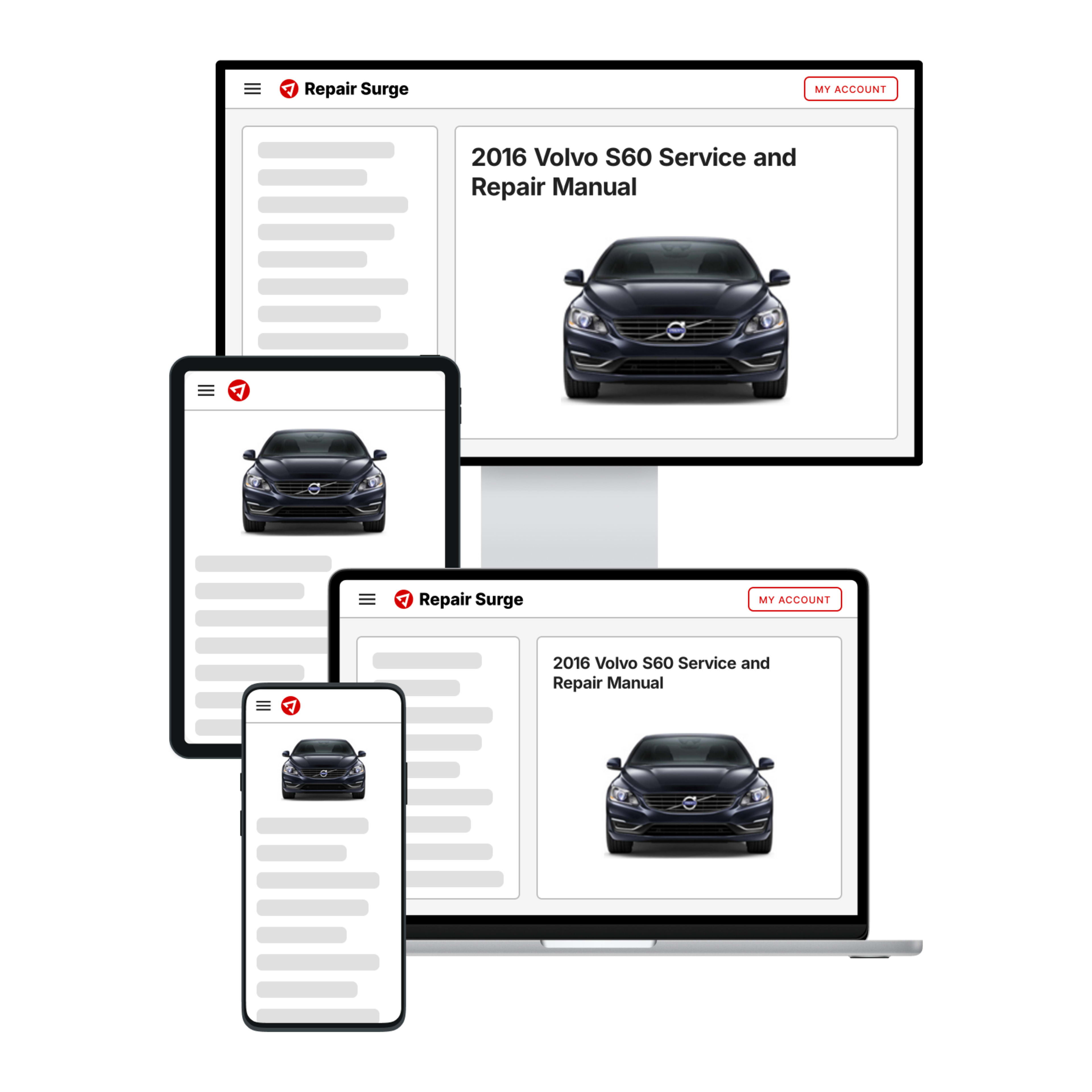 2016 Volvo S60 service and repair manual hero image