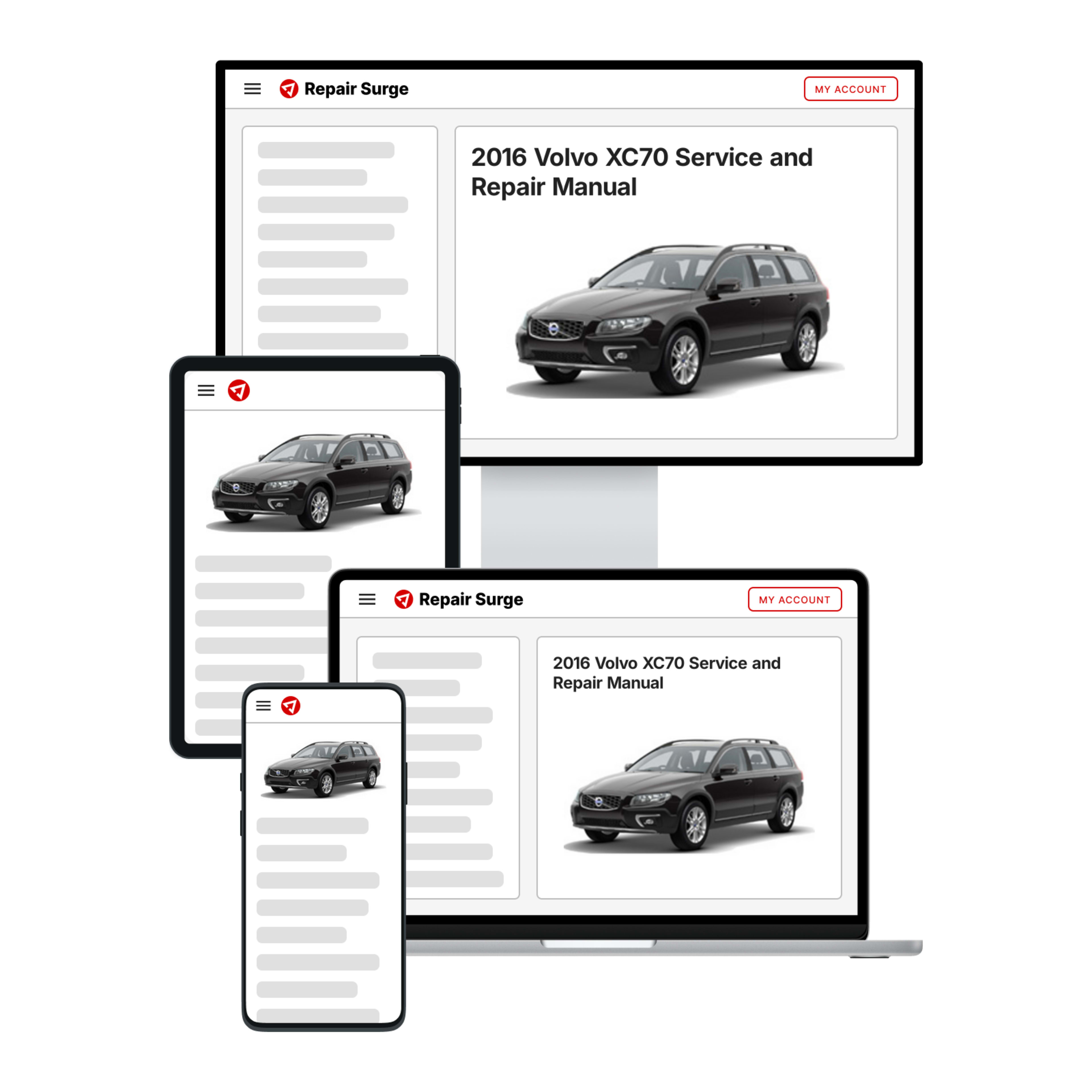 2016 Volvo XC70 service and repair manual hero image