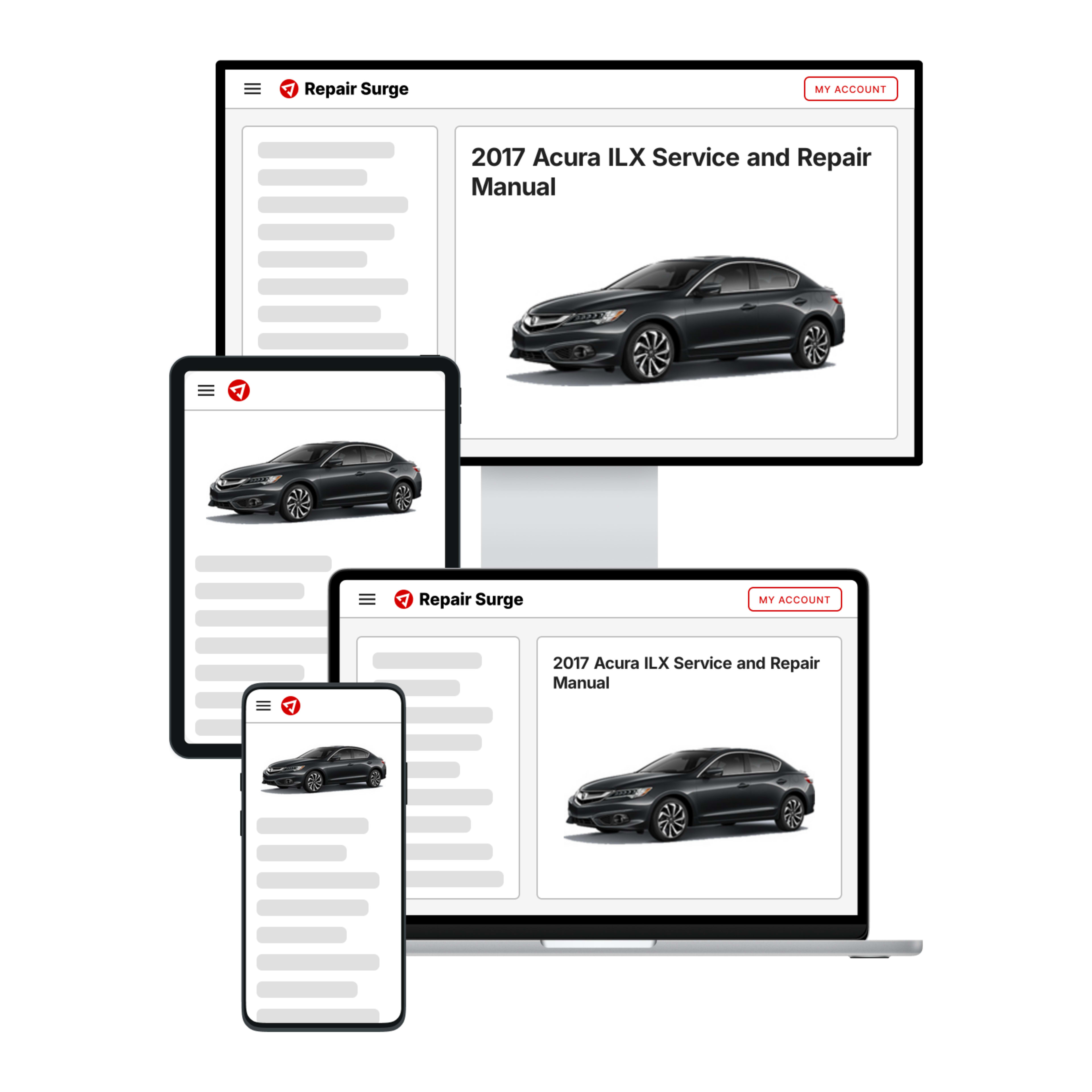2017 Acura ILX service and repair manual hero image