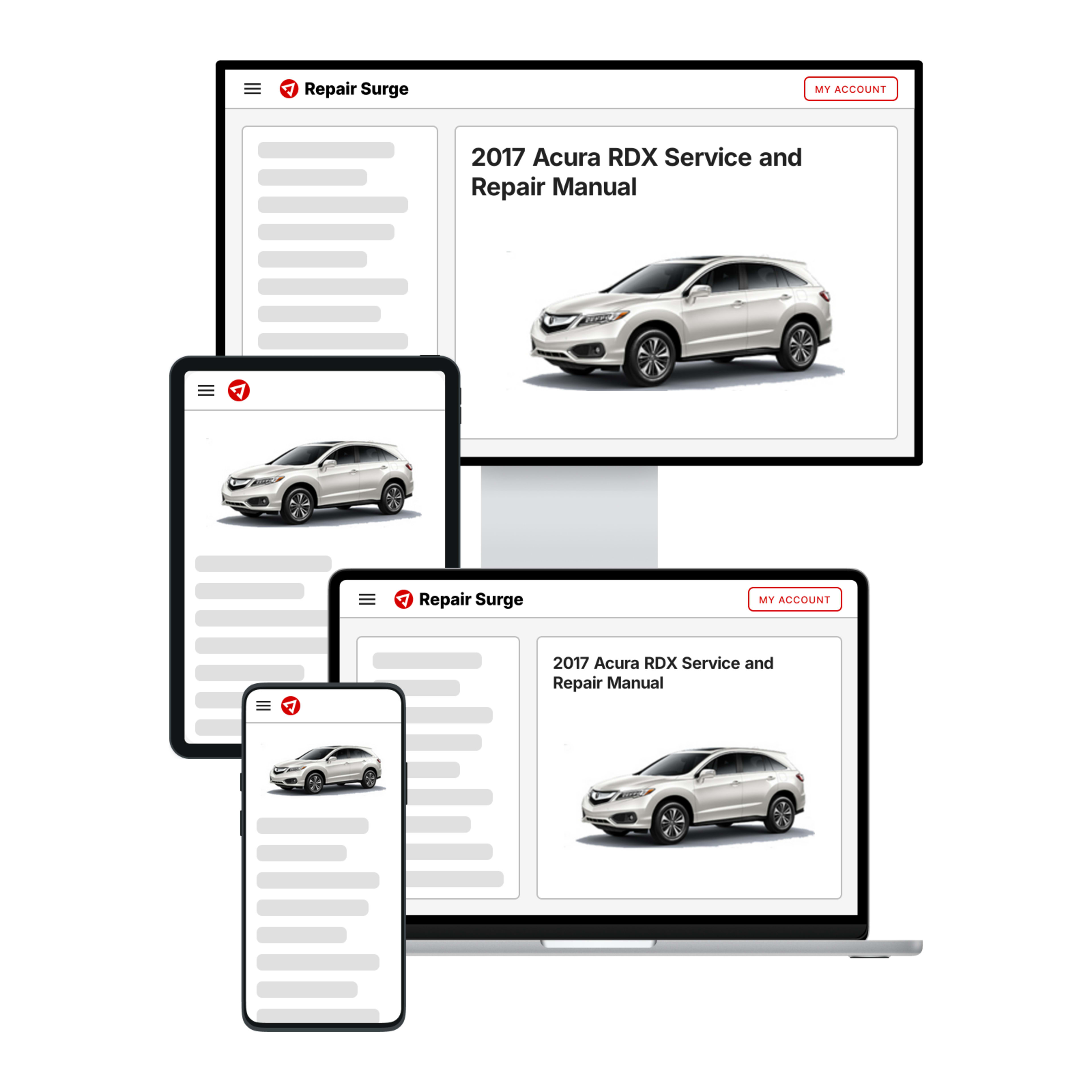 2017 Acura RDX service and repair manual hero image