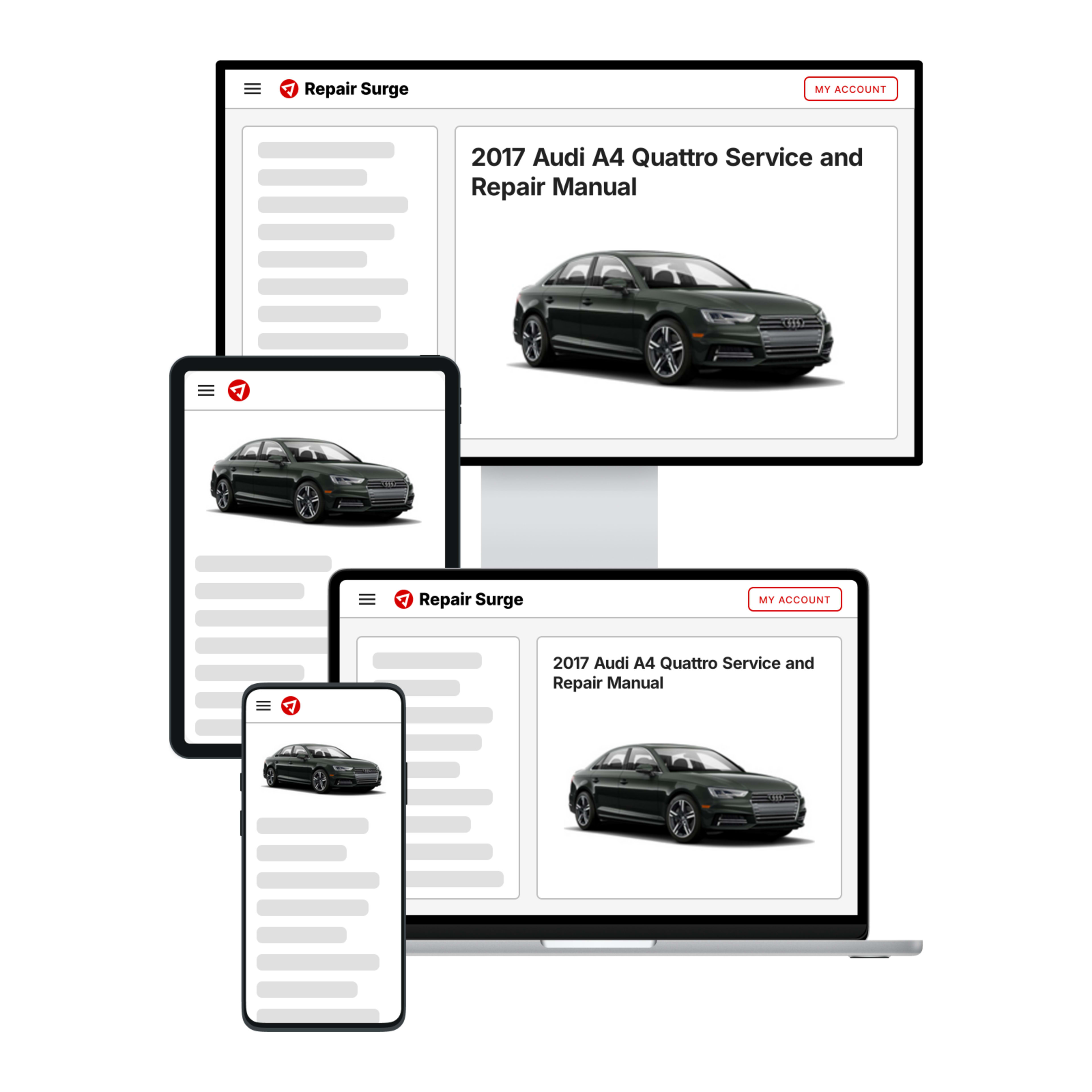 2017 Audi A4 Quattro service and repair manual hero image
