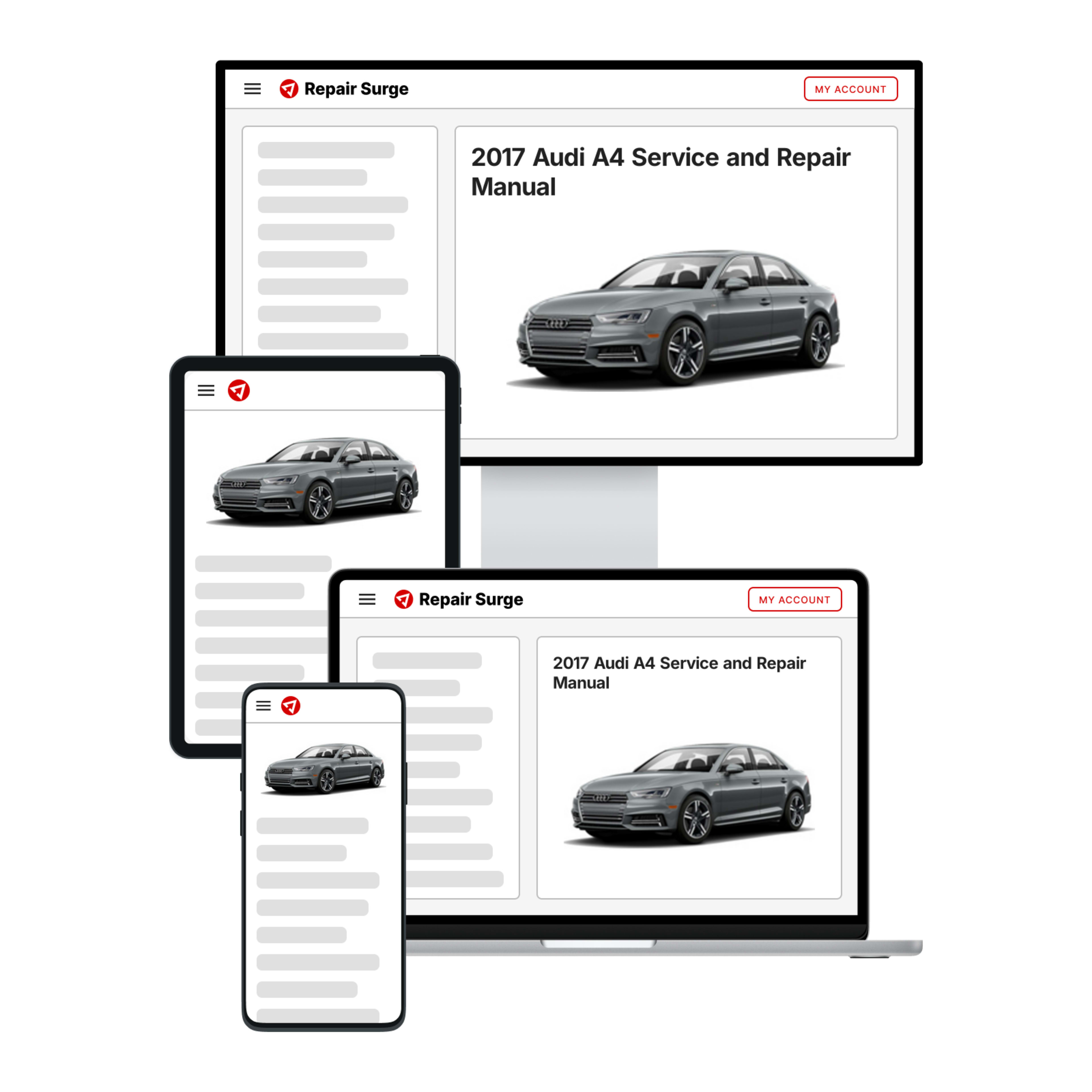 2017 Audi A4 service and repair manual hero image