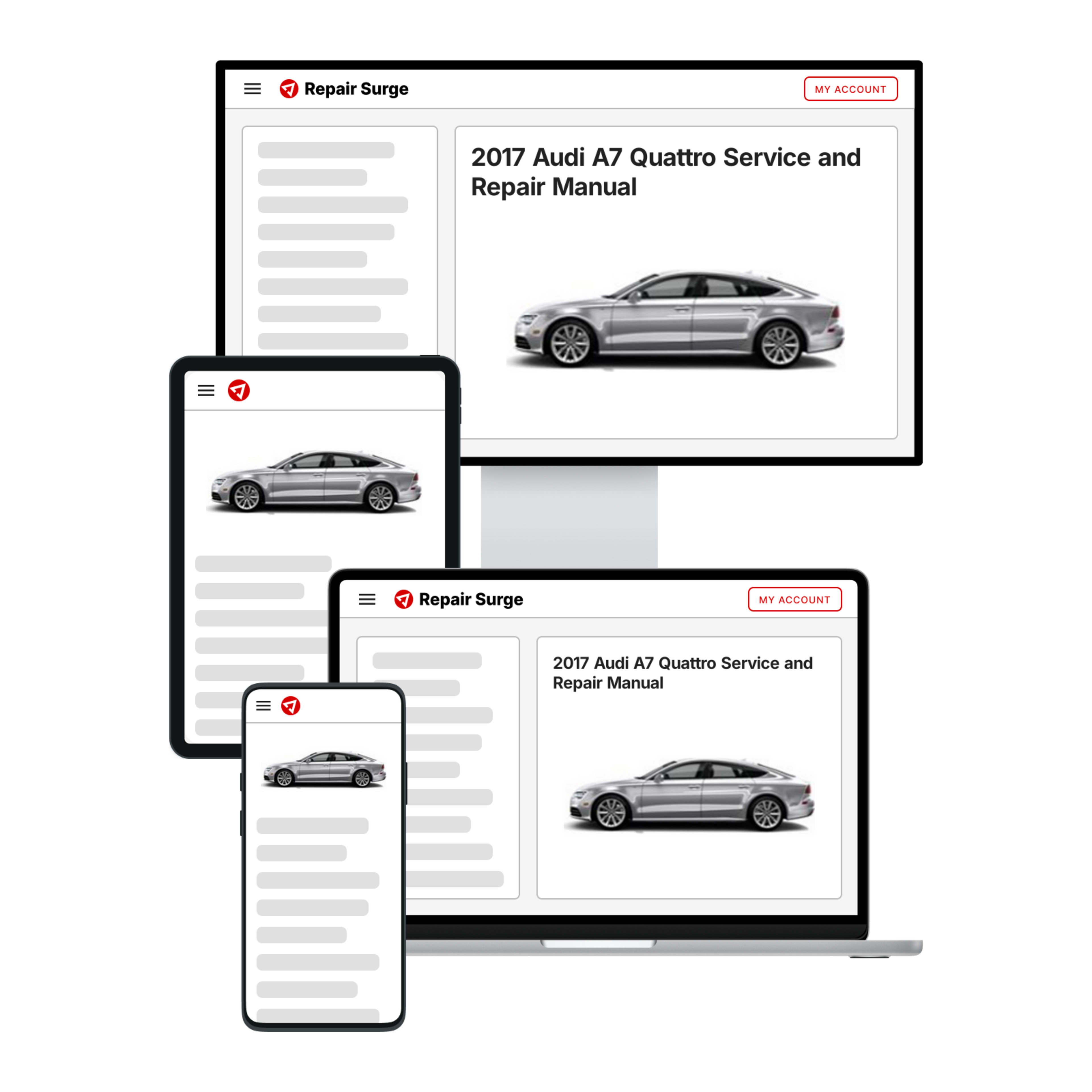 2017 Audi A7 Quattro service and repair manual hero image
