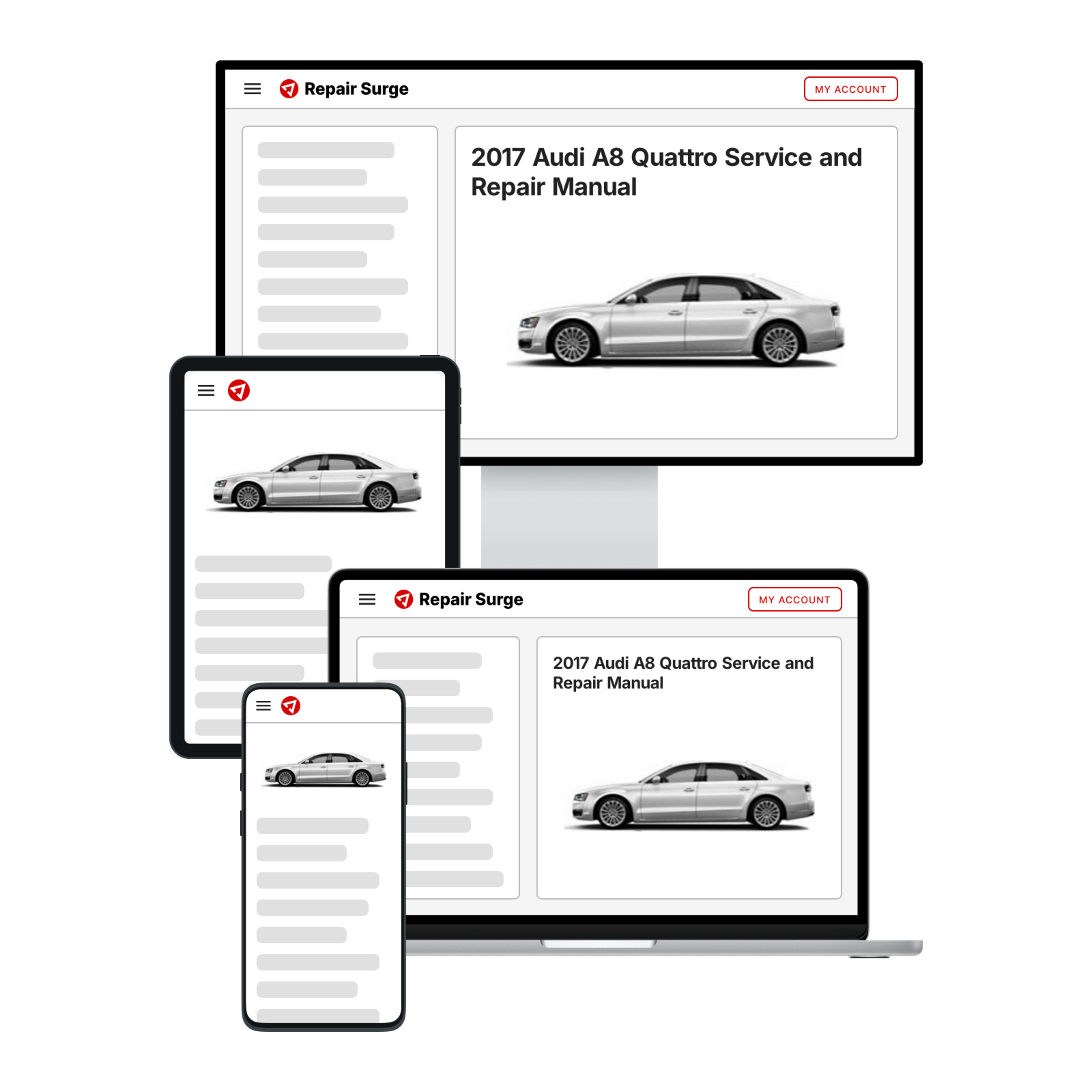 2017 Audi A8 Quattro service and repair manual hero image