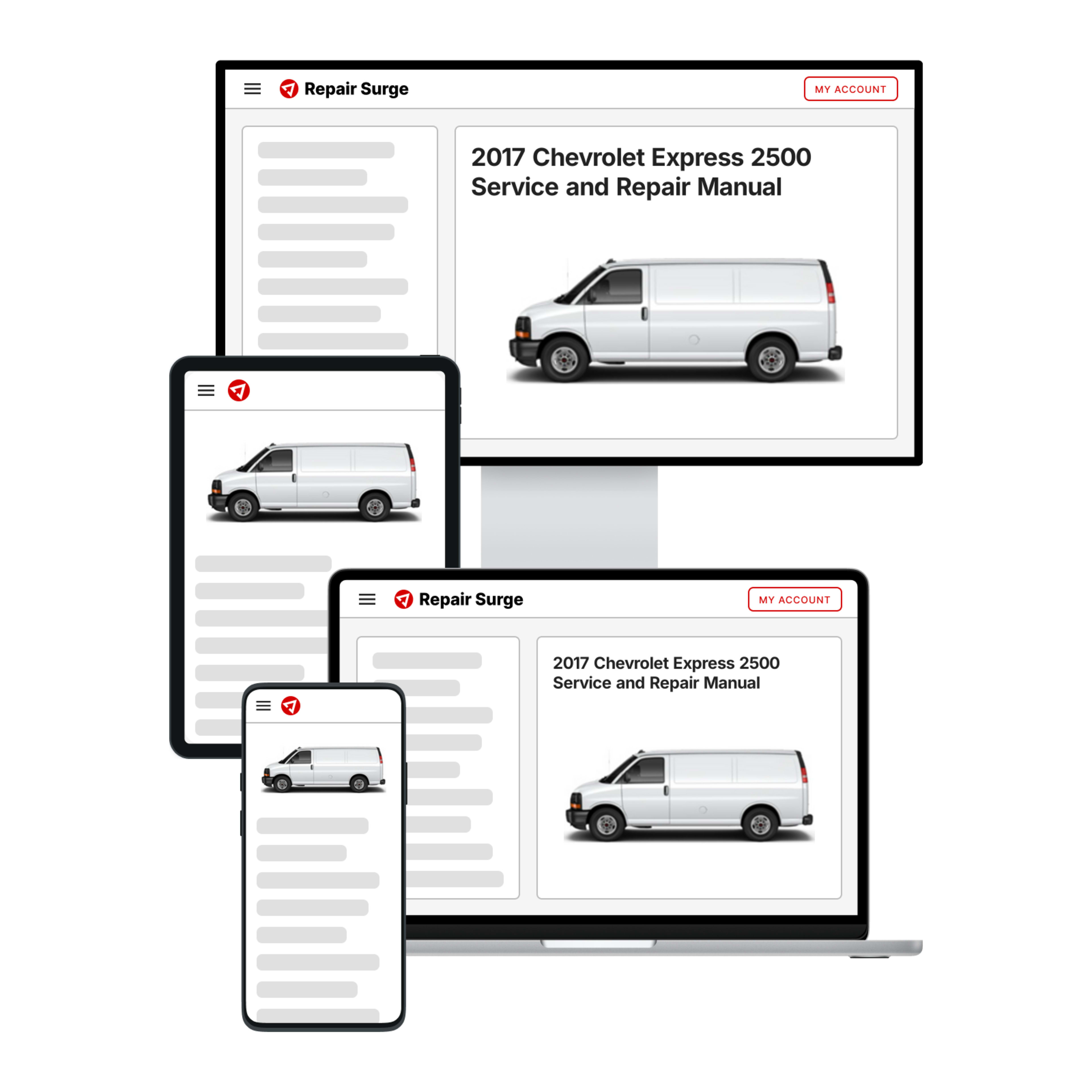 2017 Chevrolet Express 2500 service and repair manual hero image