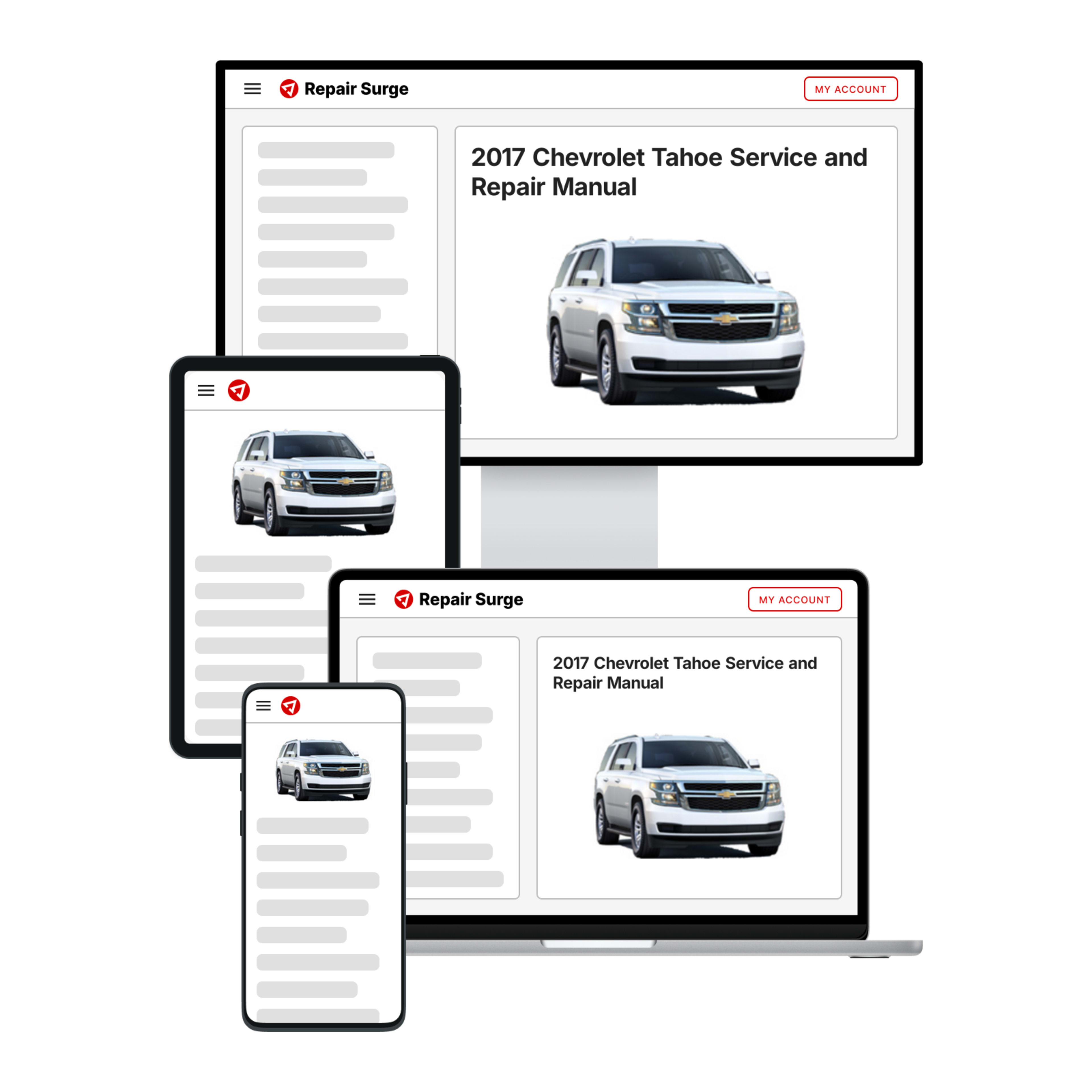 2017 Chevrolet Tahoe service and repair manual hero image