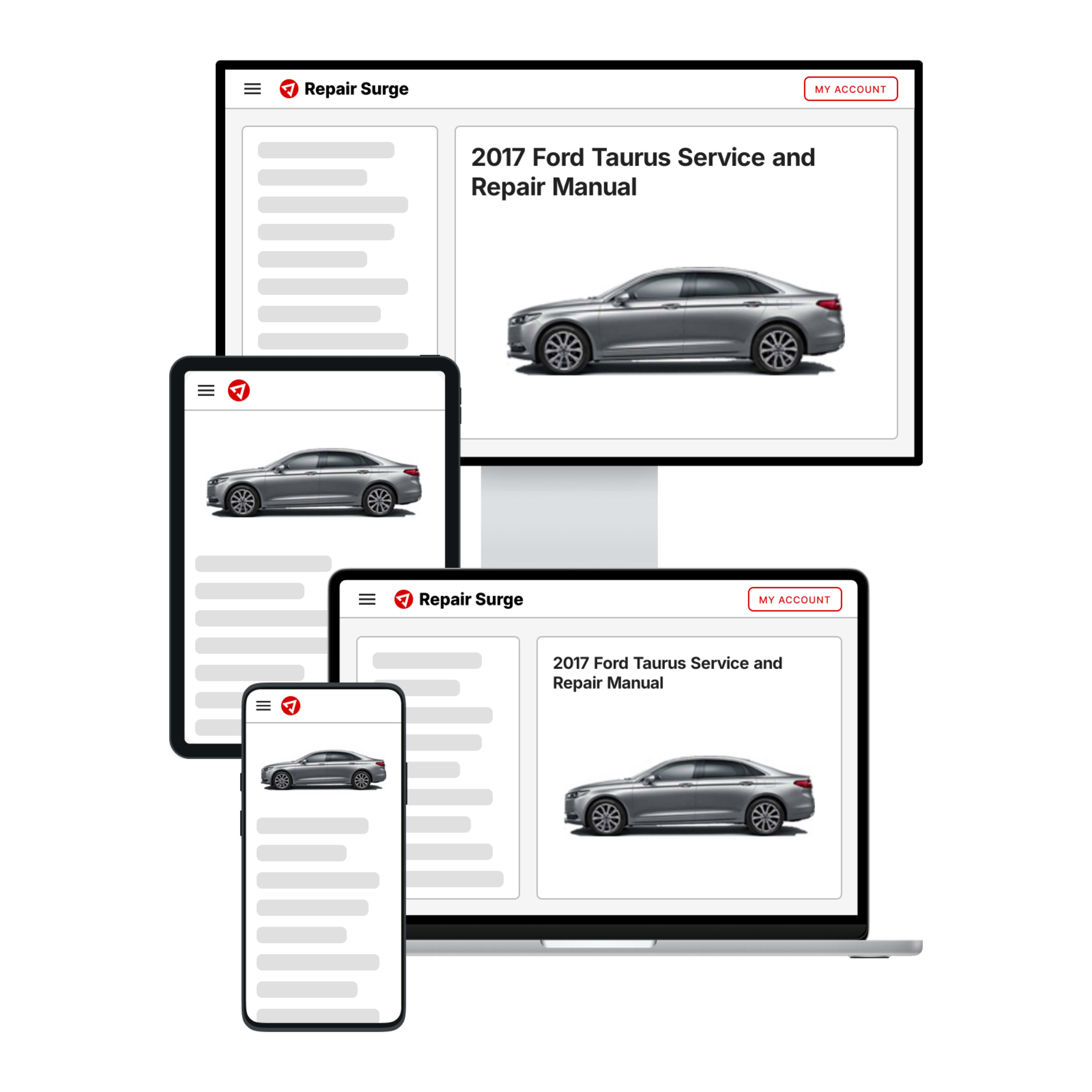 2017 Ford Taurus service and repair manual hero image