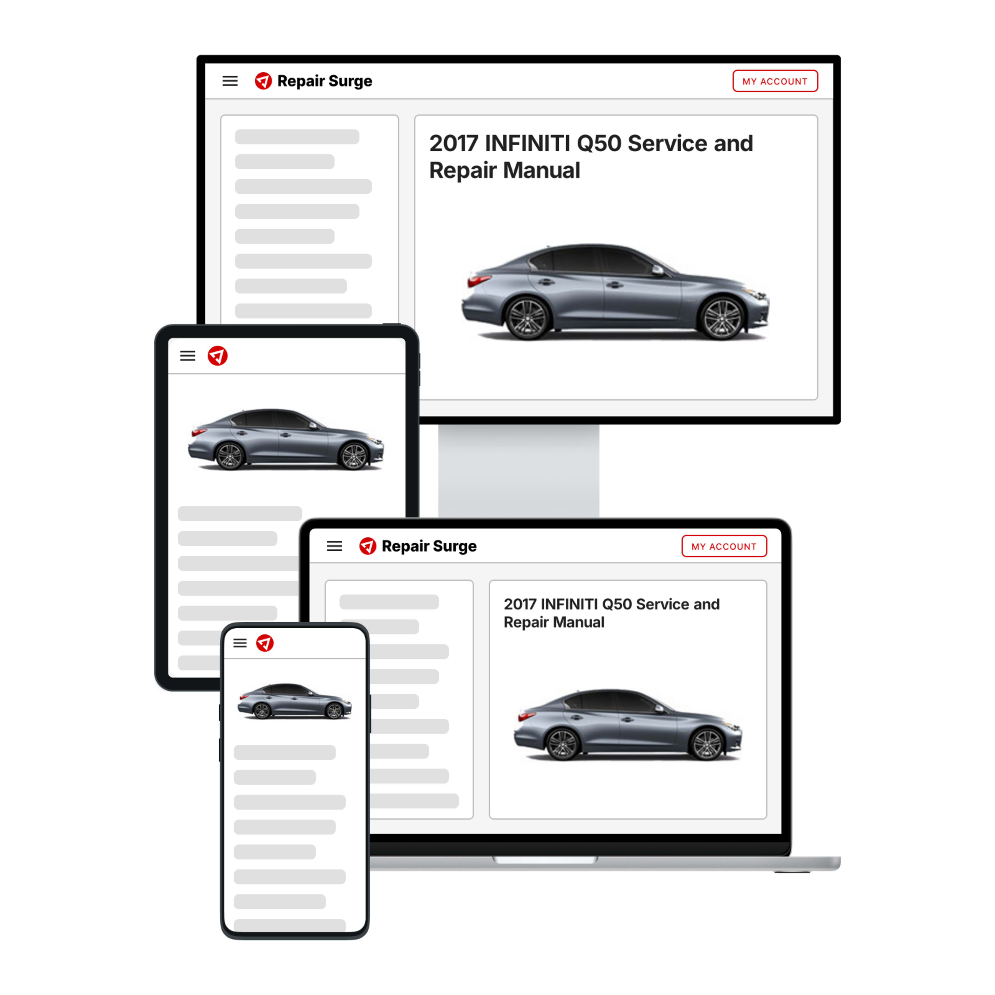 2017 INFINITI Q50 service and repair manual hero image