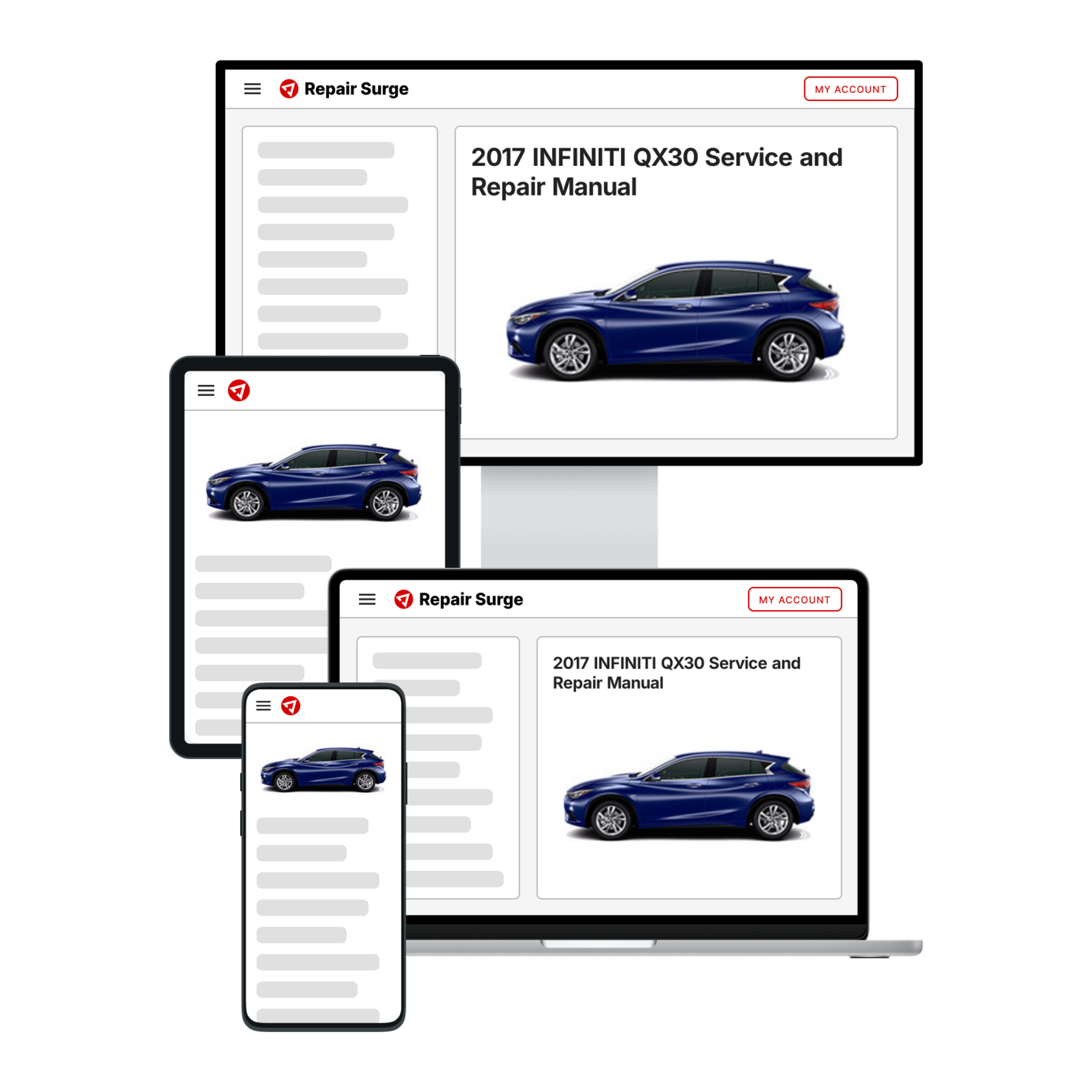 2017 INFINITI QX30 service and repair manual hero image