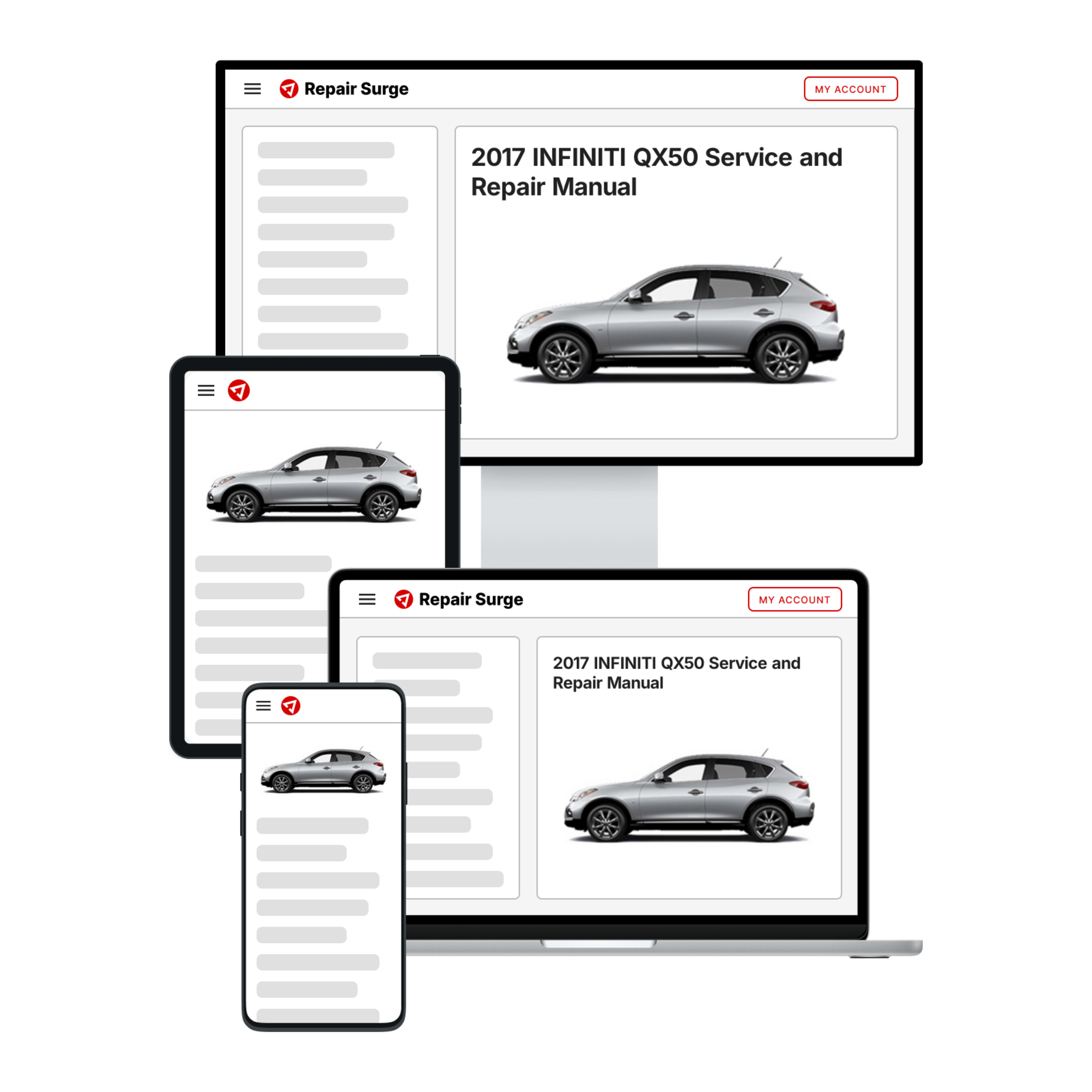 2017 INFINITI QX50 service and repair manual hero image