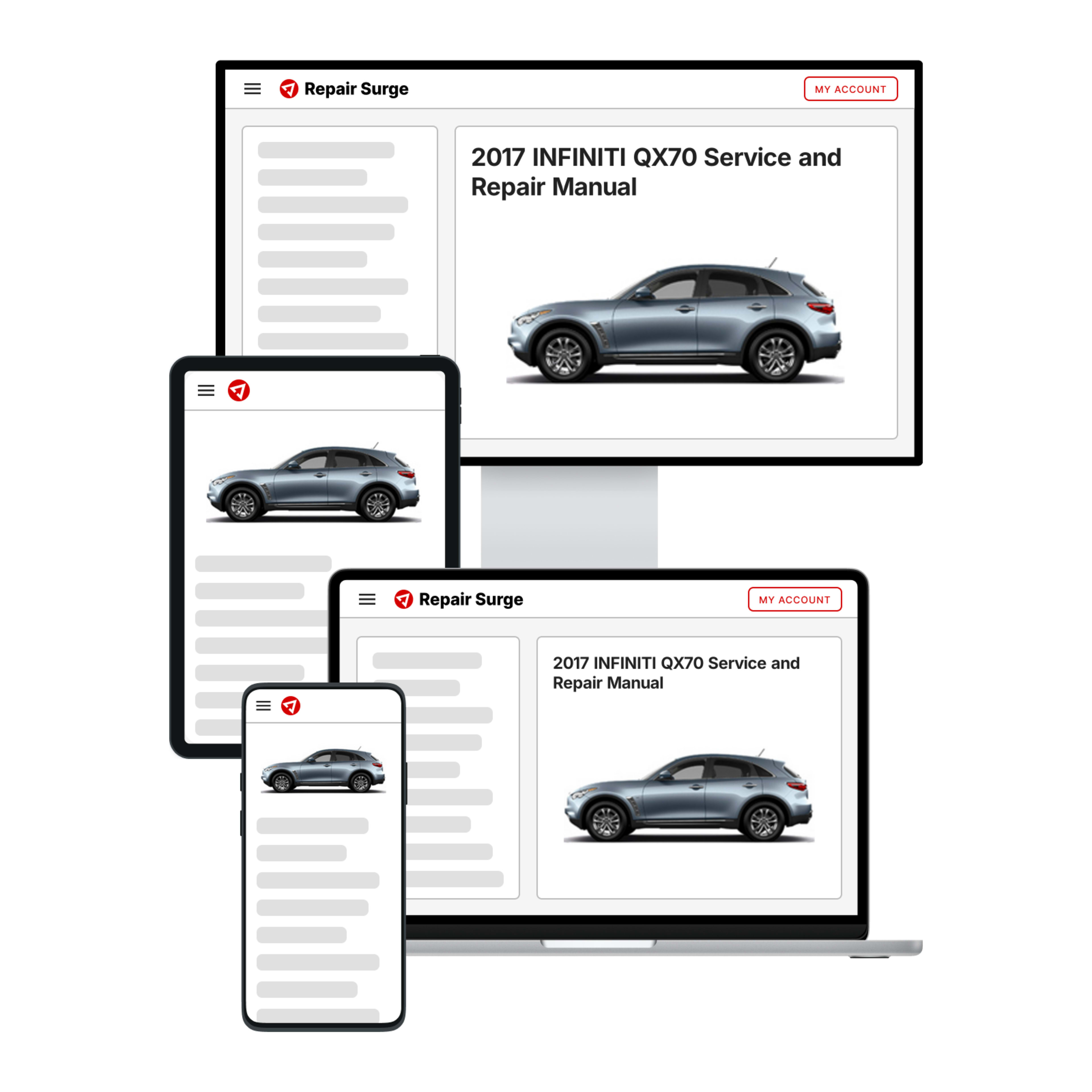 2017 INFINITI QX70 service and repair manual hero image