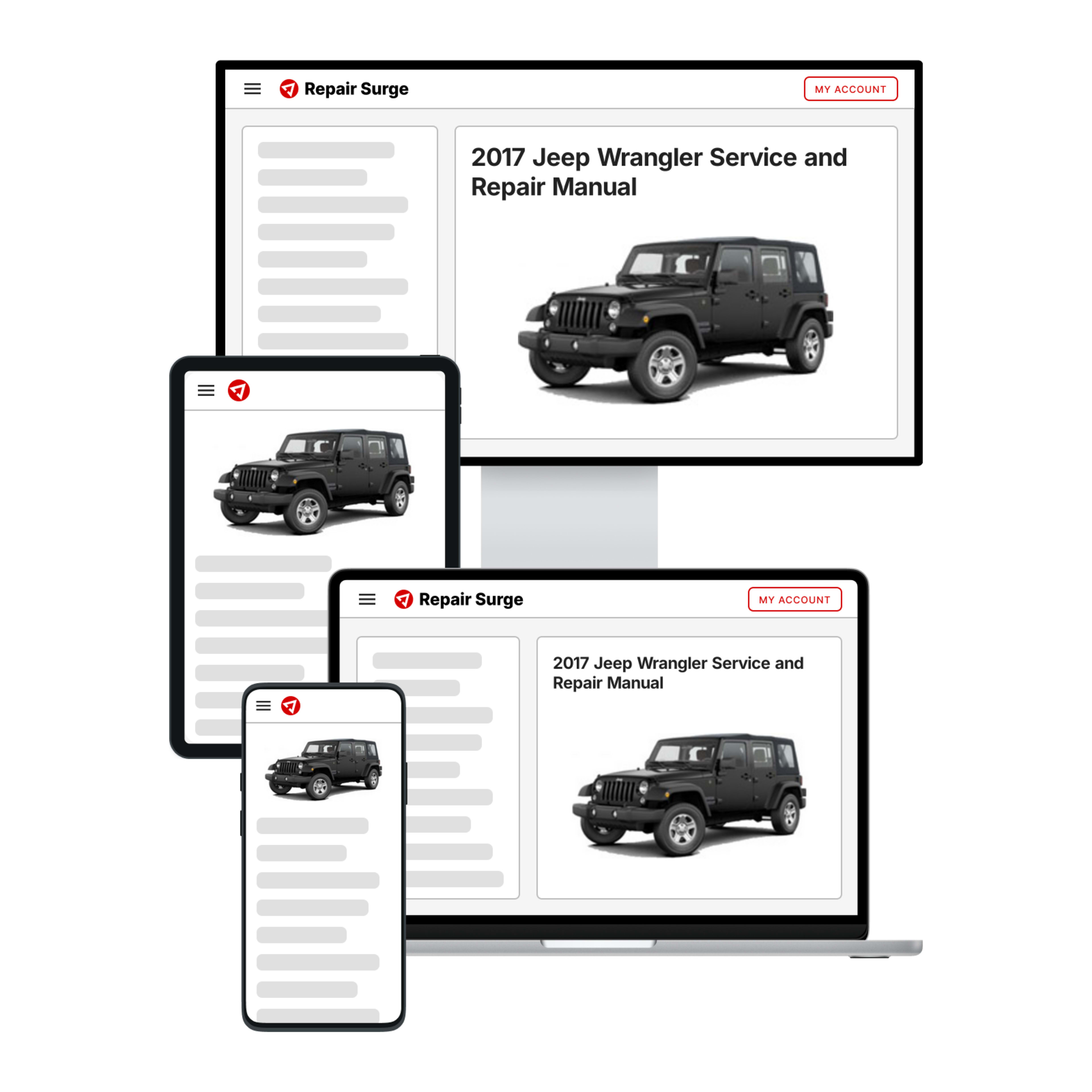 2017 Jeep Wrangler service and repair manual hero image