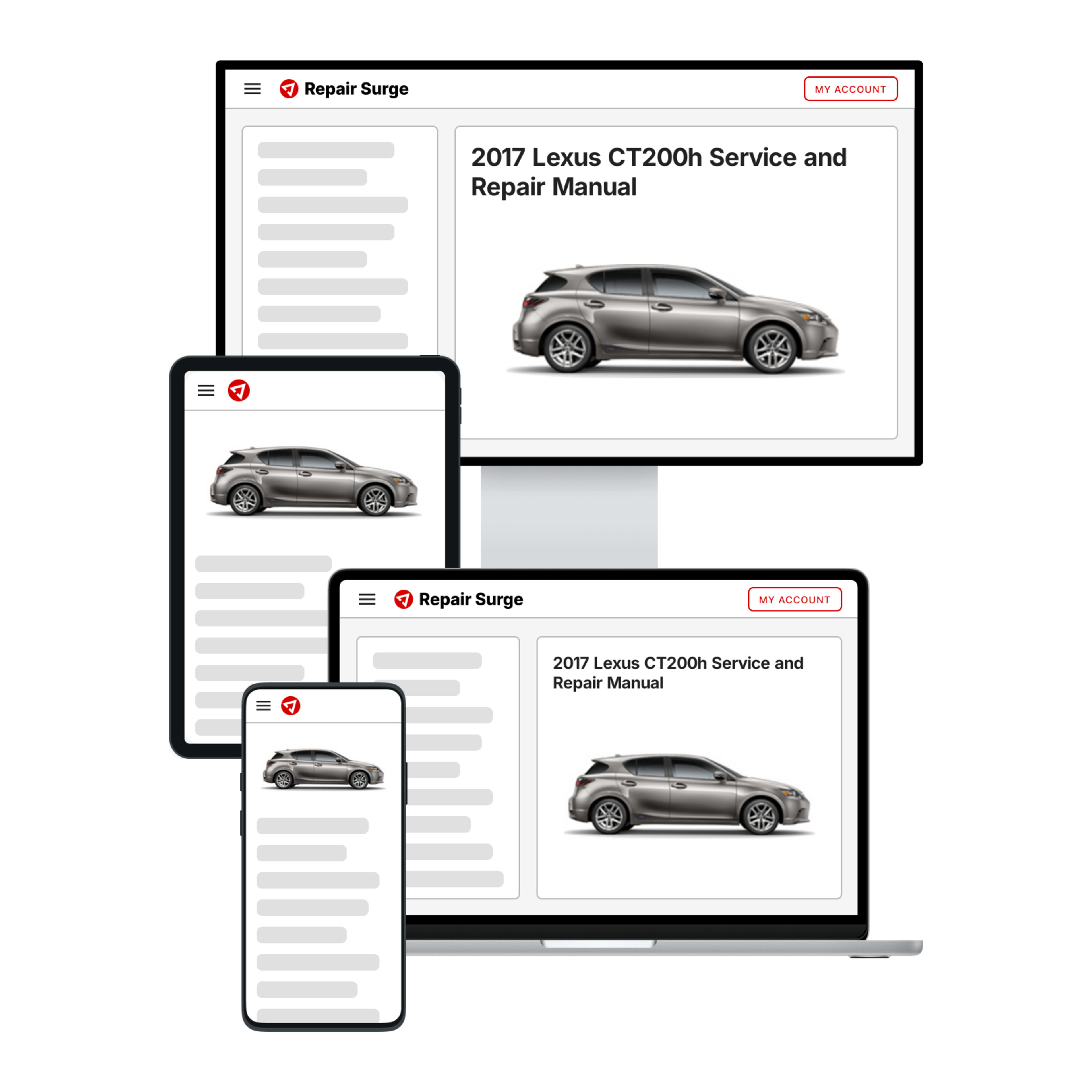 2017 Lexus CT200h service and repair manual hero image