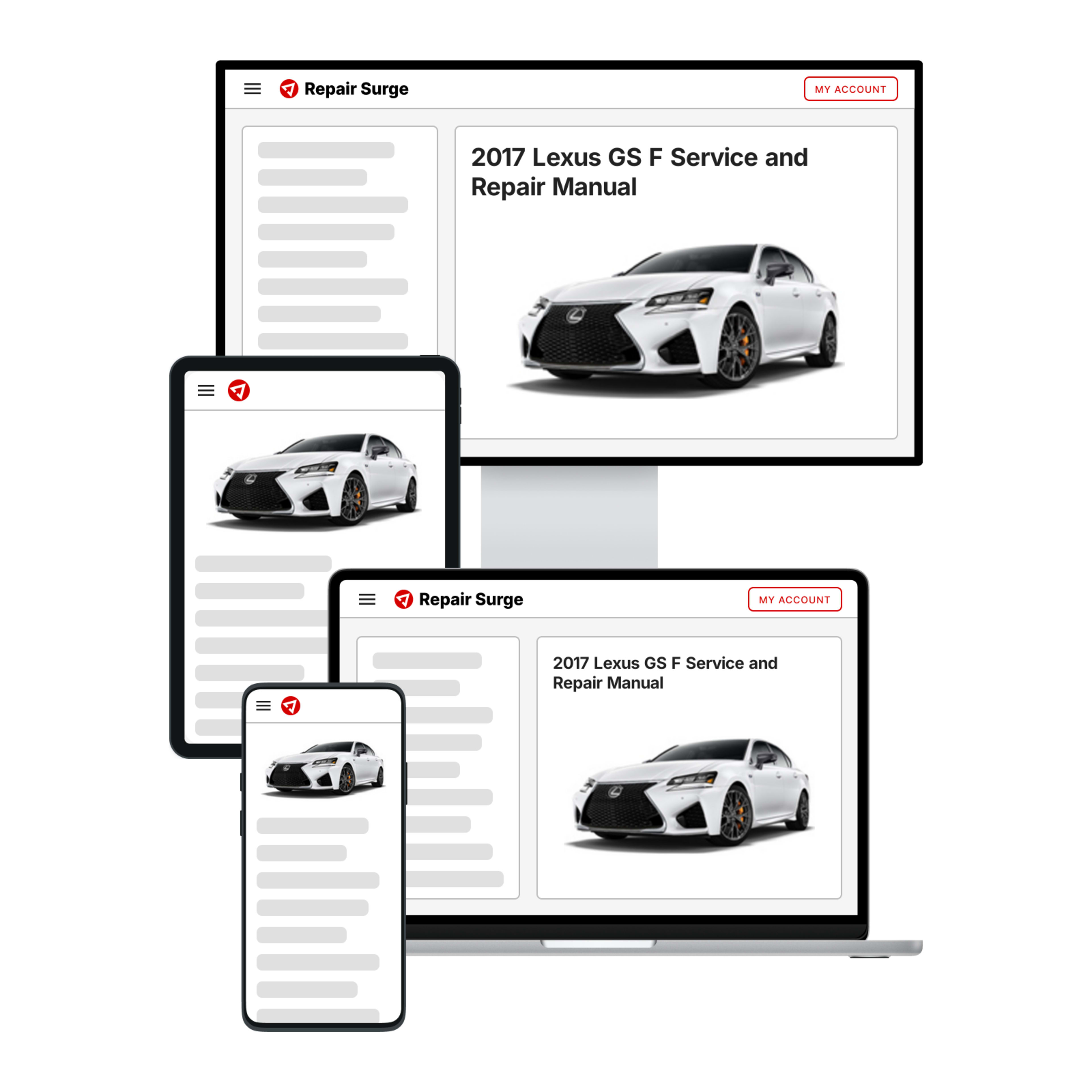 2017 Lexus GS F service and repair manual hero image
