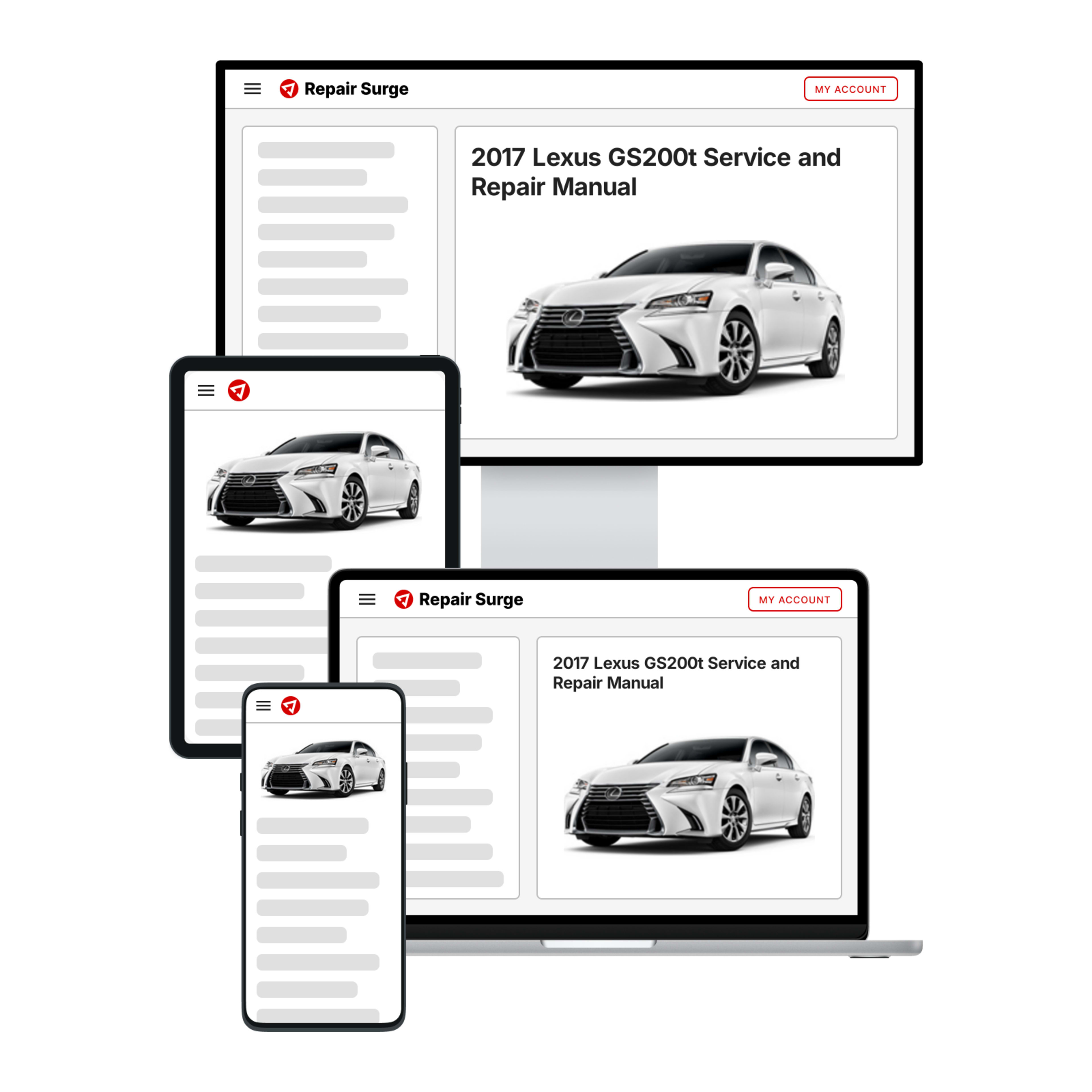 2017 Lexus GS200t service and repair manual hero image