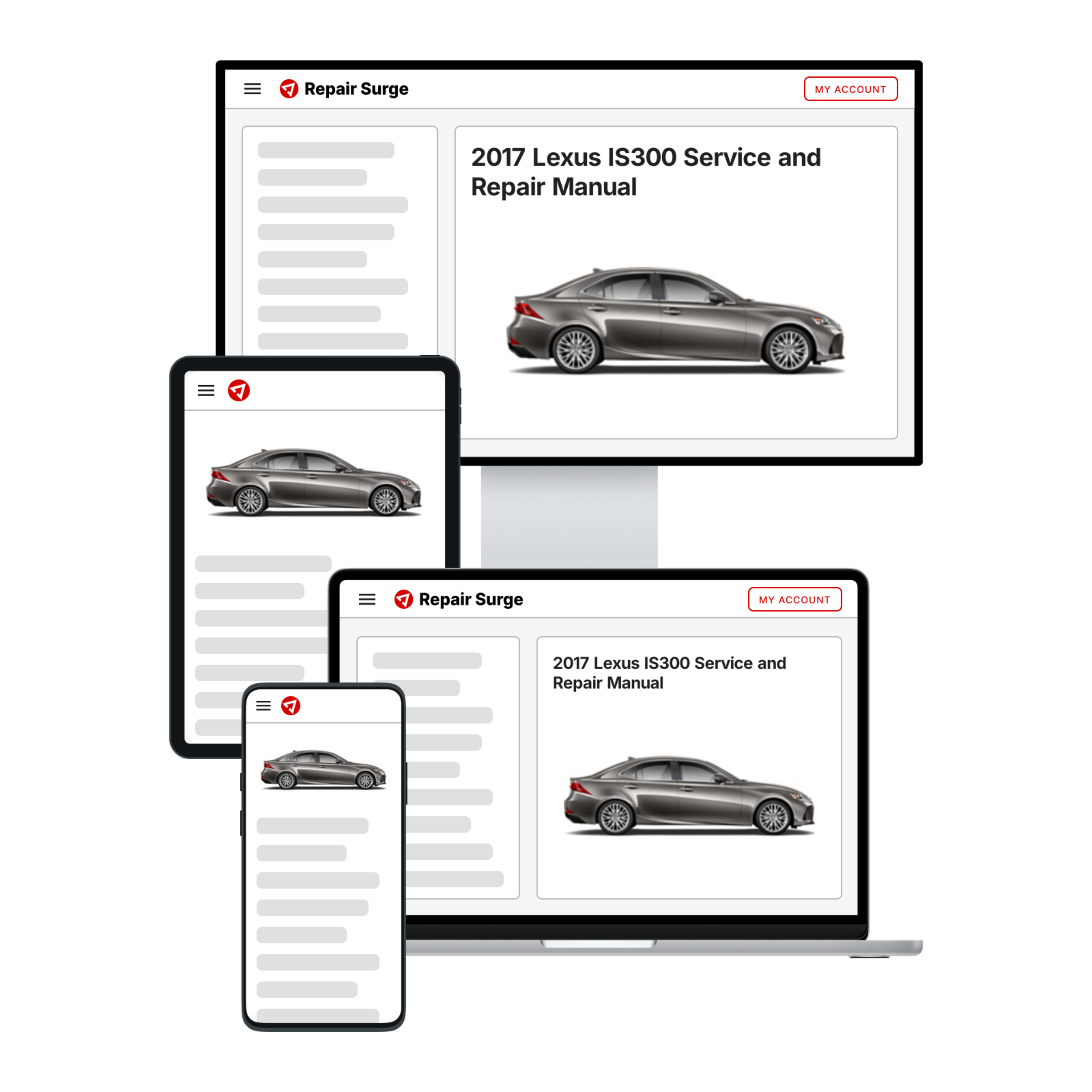 2017 Lexus IS300 service and repair manual hero image