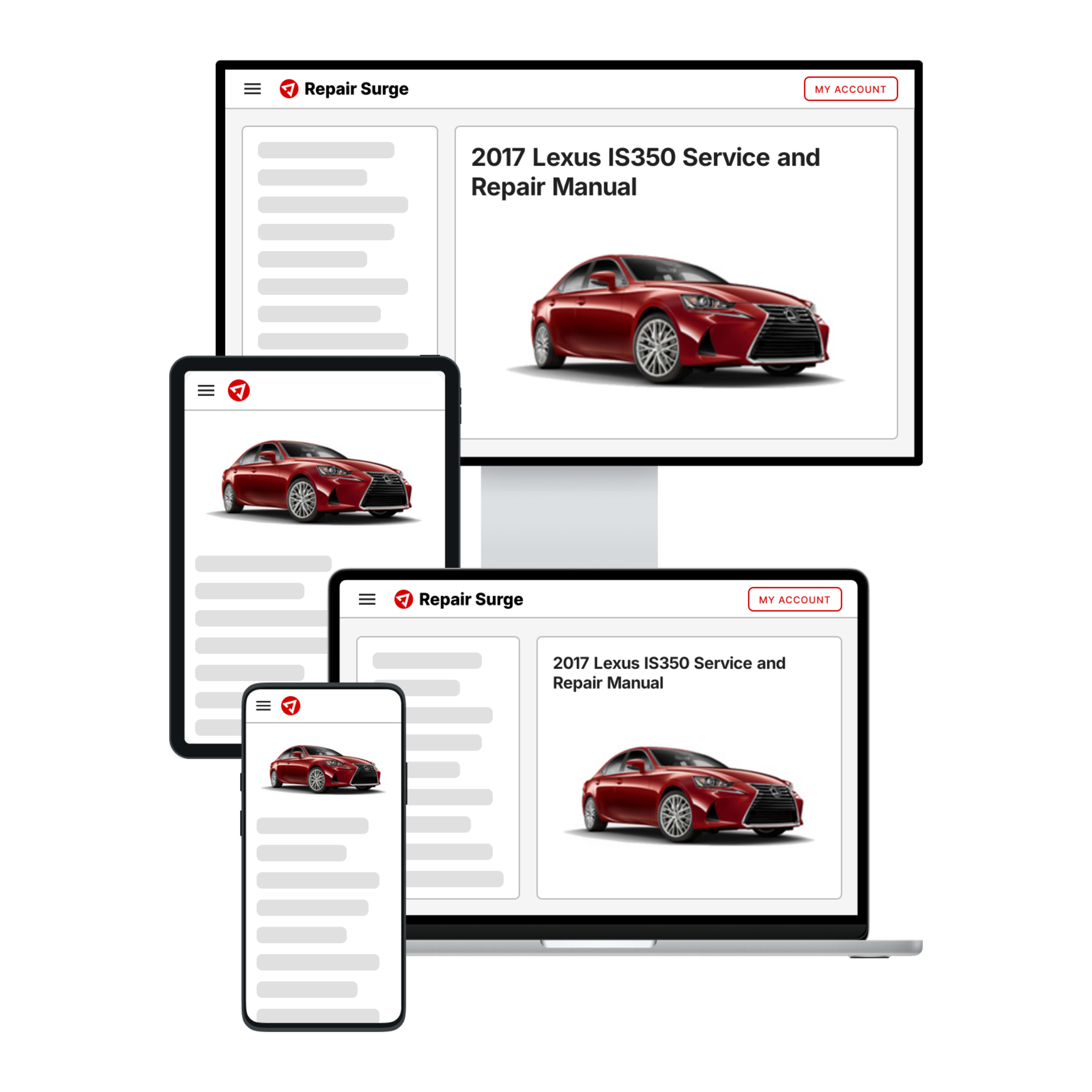 2017 Lexus IS350 service and repair manual hero image
