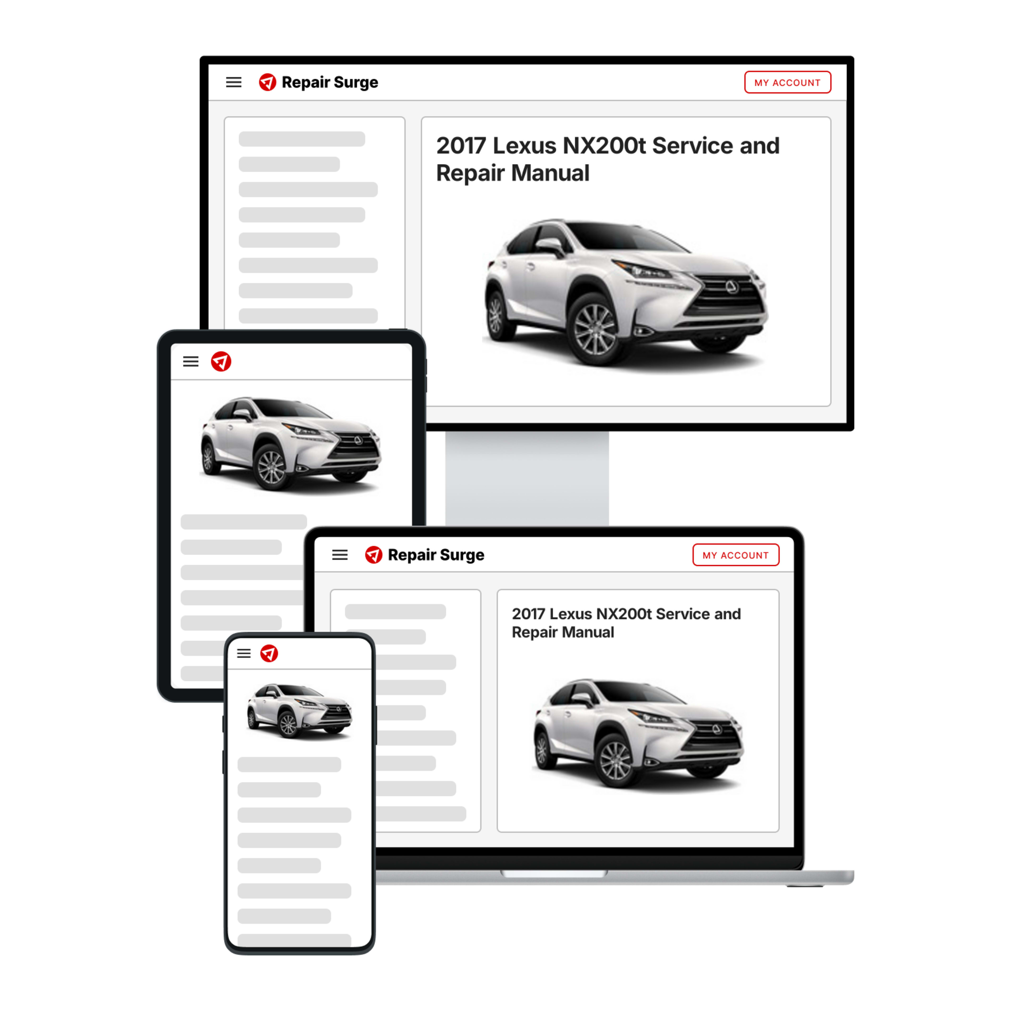 2017 Lexus NX200t service and repair manual hero image