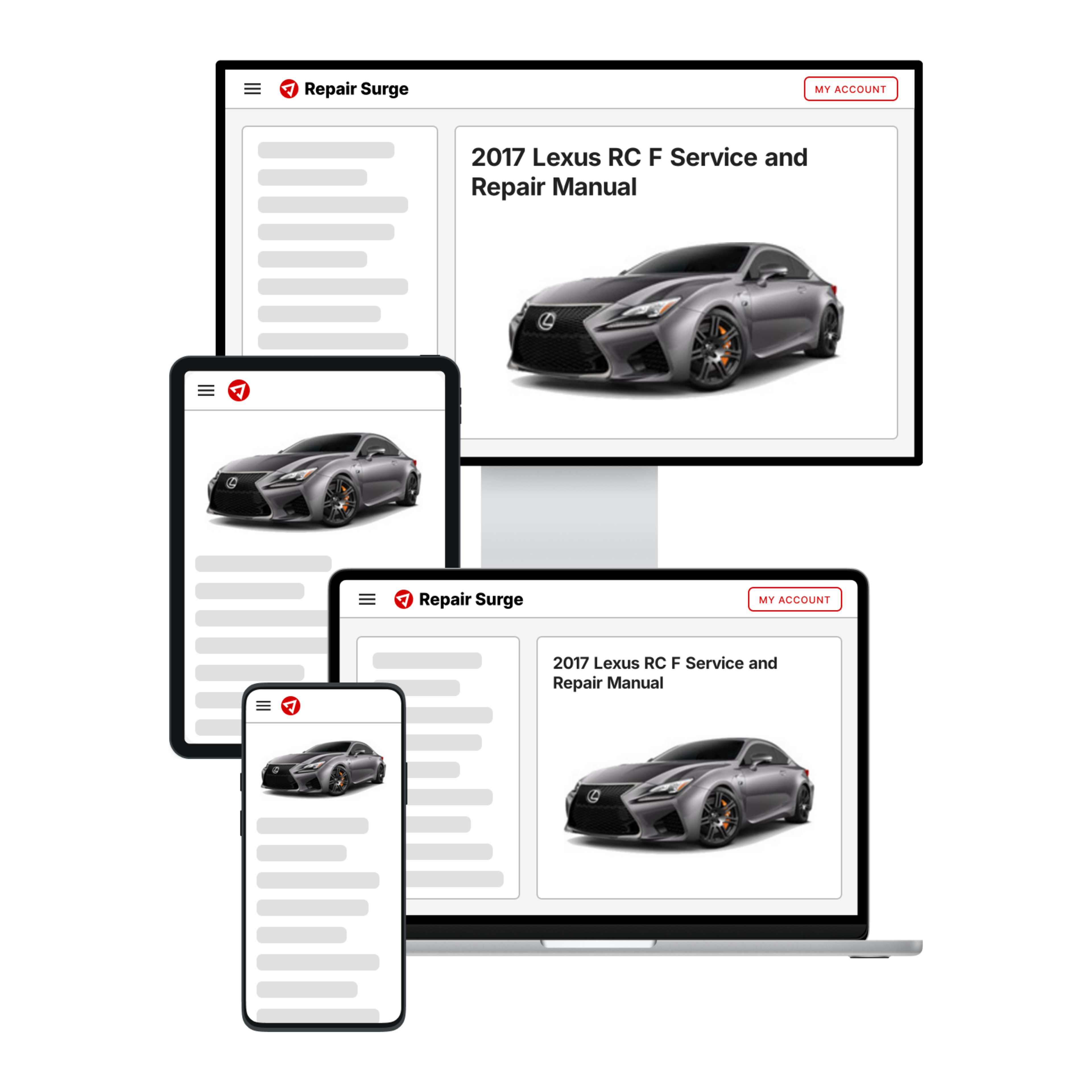 2017 Lexus RC F service and repair manual hero image