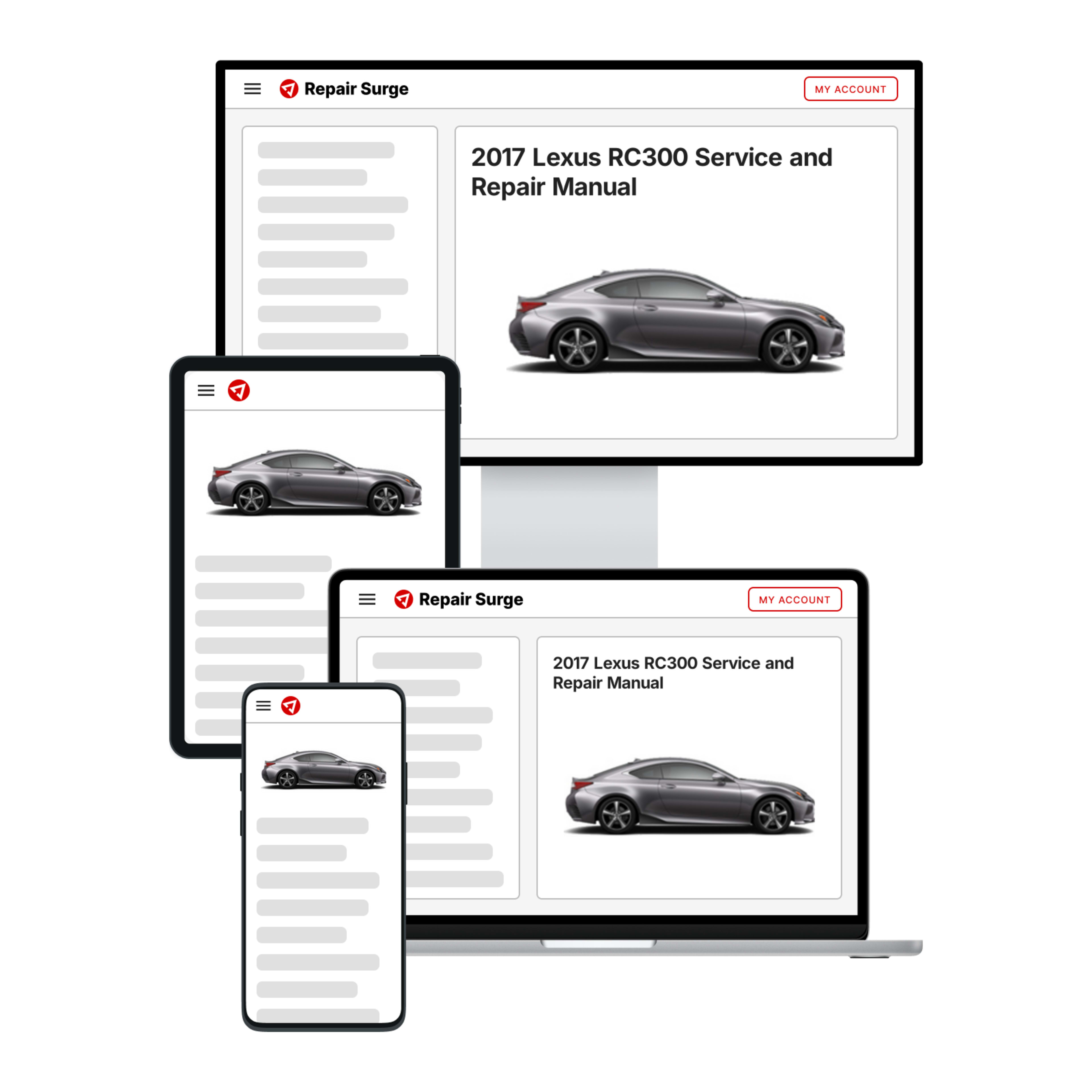2017 Lexus RC300 service and repair manual hero image