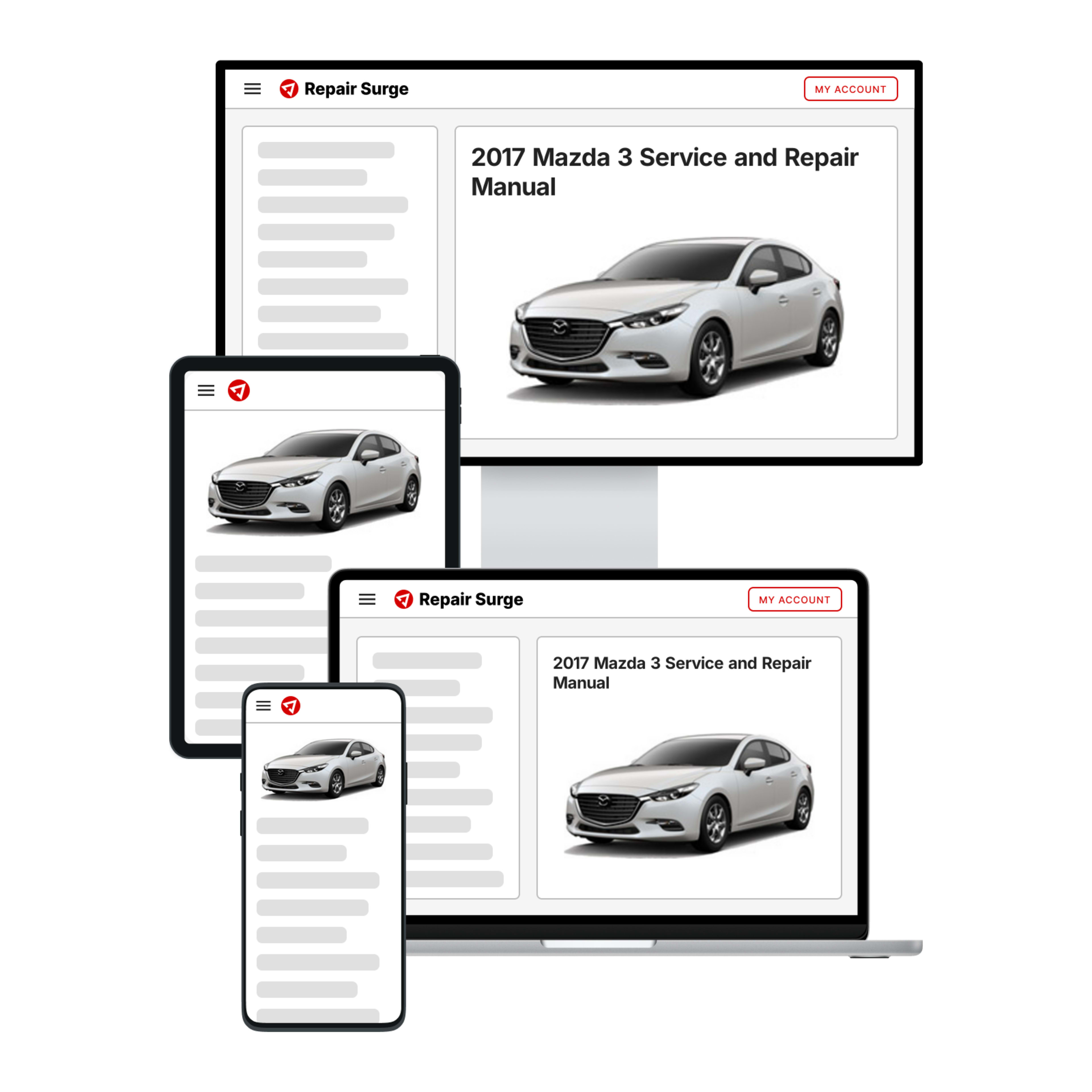 2017 Mazda 3 service and repair manual hero image