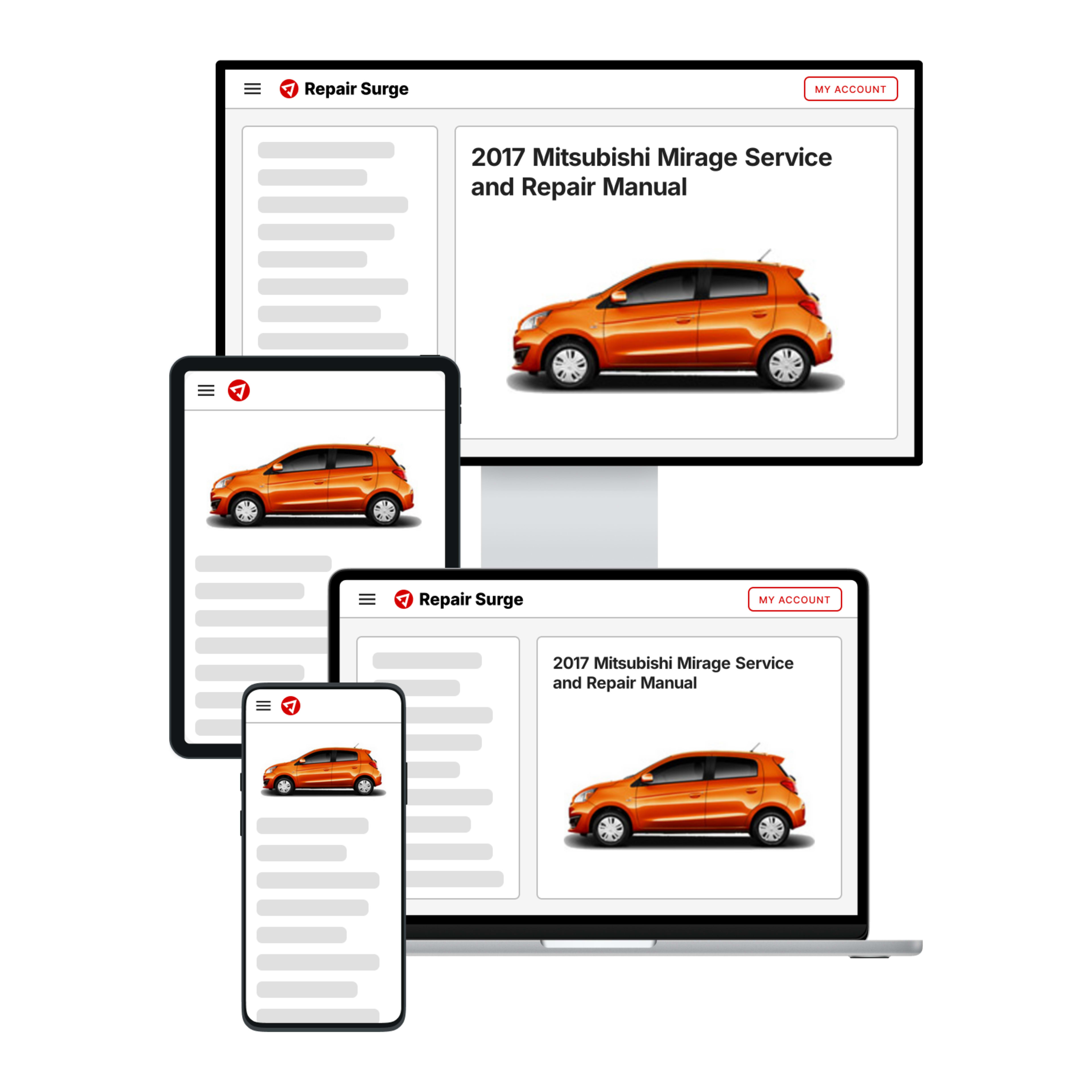 2017 Mitsubishi Mirage service and repair manual hero image