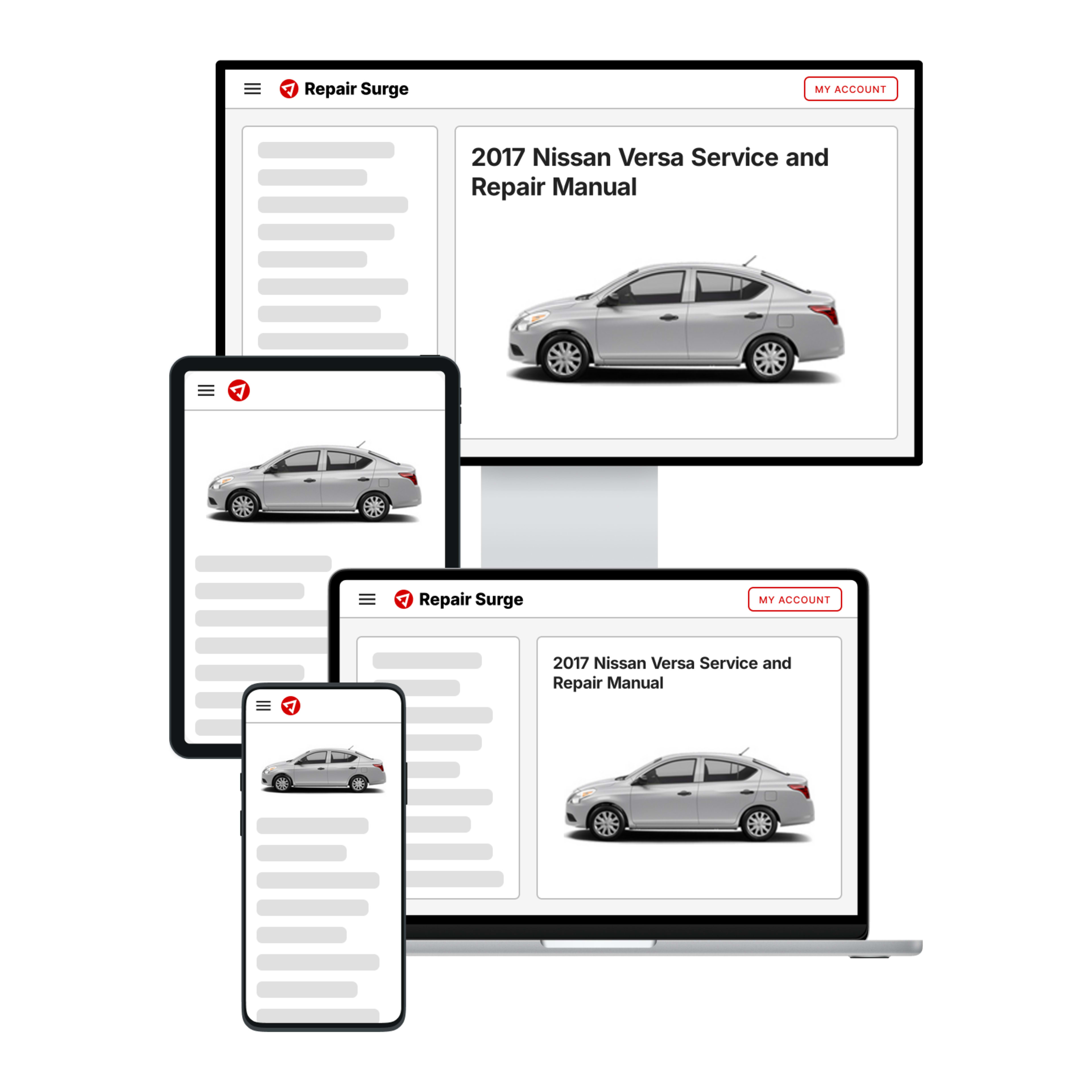 2017 Nissan Versa service and repair manual hero image