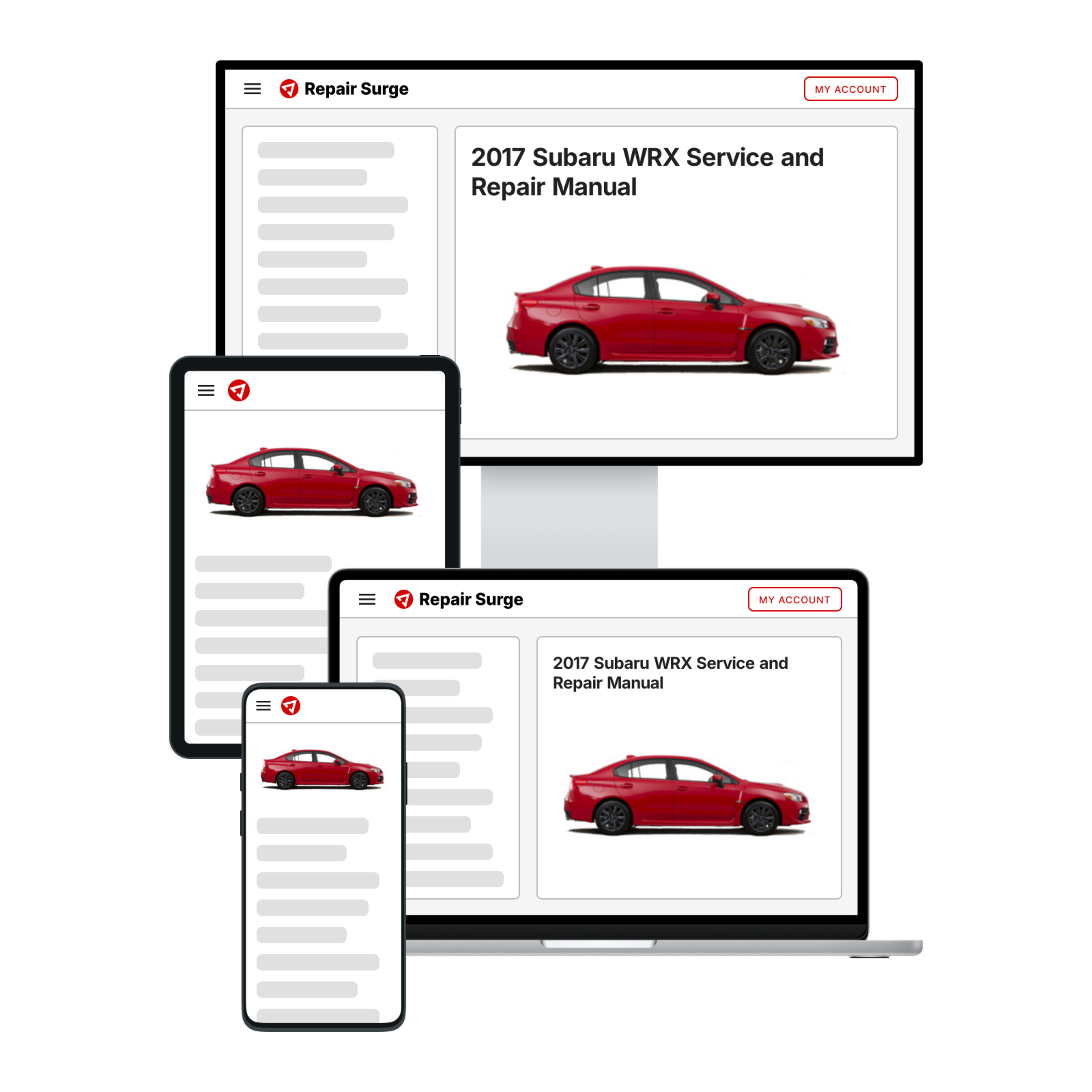 2017 Subaru WRX service and repair manual hero image