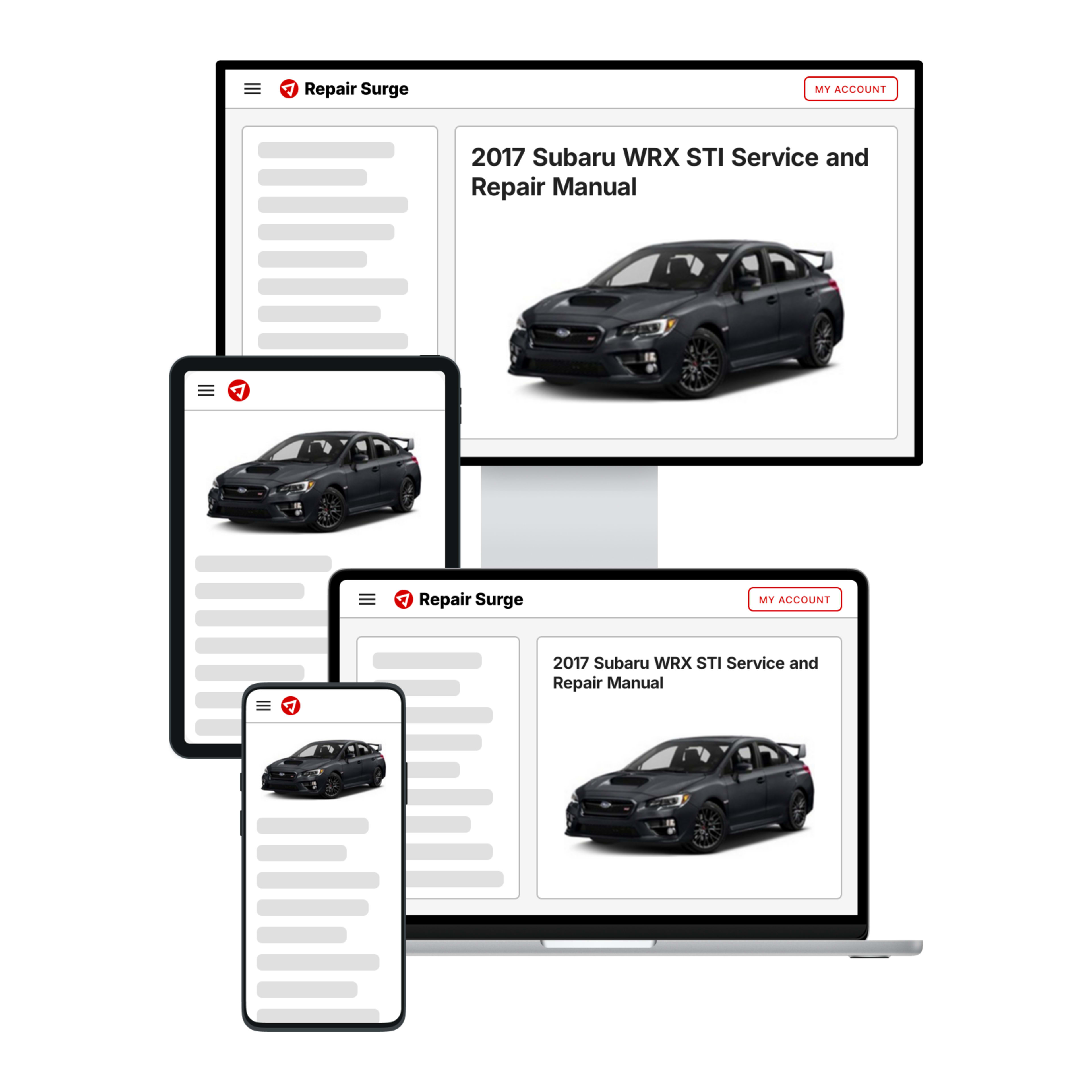 2017 Subaru WRX STI service and repair manual hero image