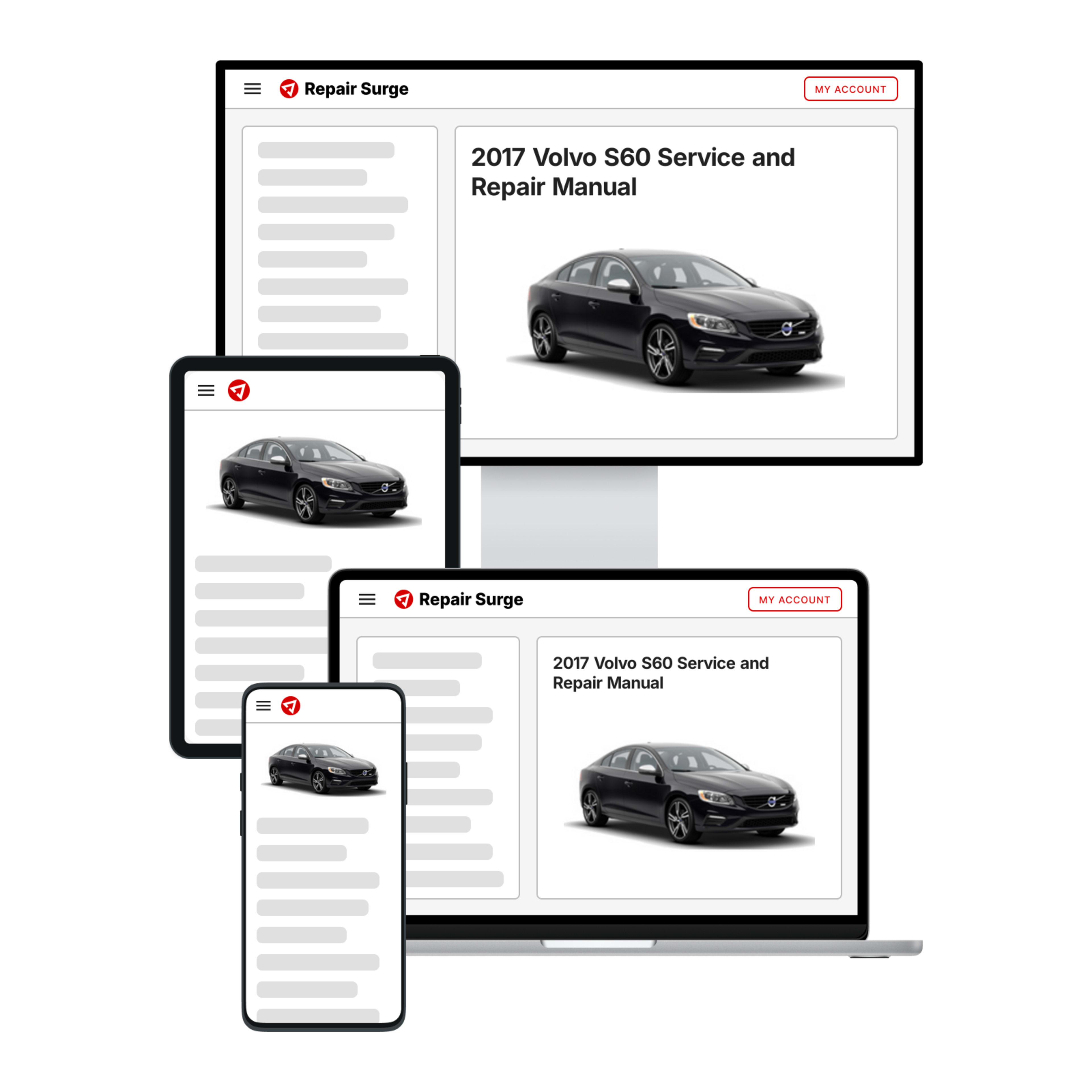 2017 Volvo S60 service and repair manual hero image