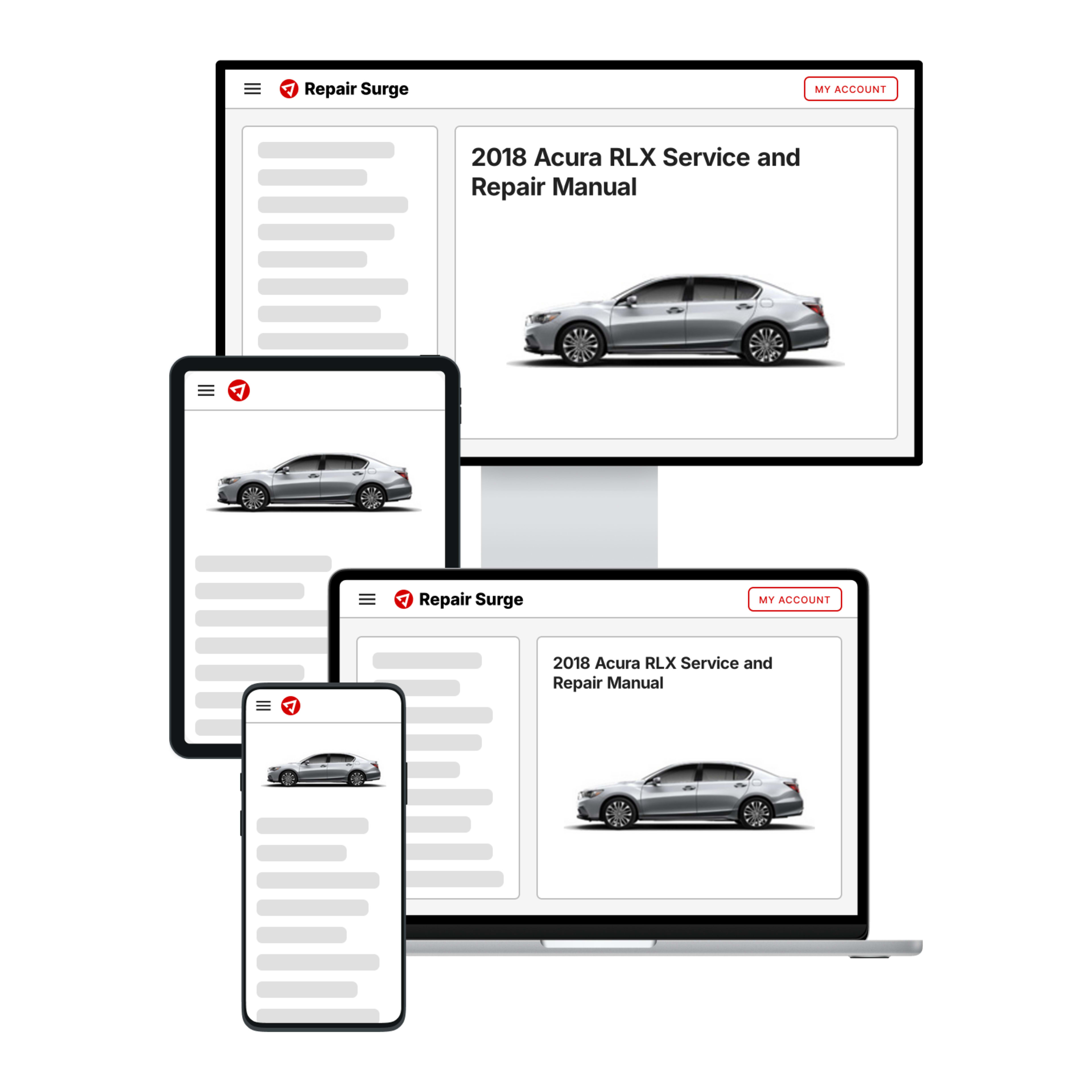 2018 Acura RLX service and repair manual hero image